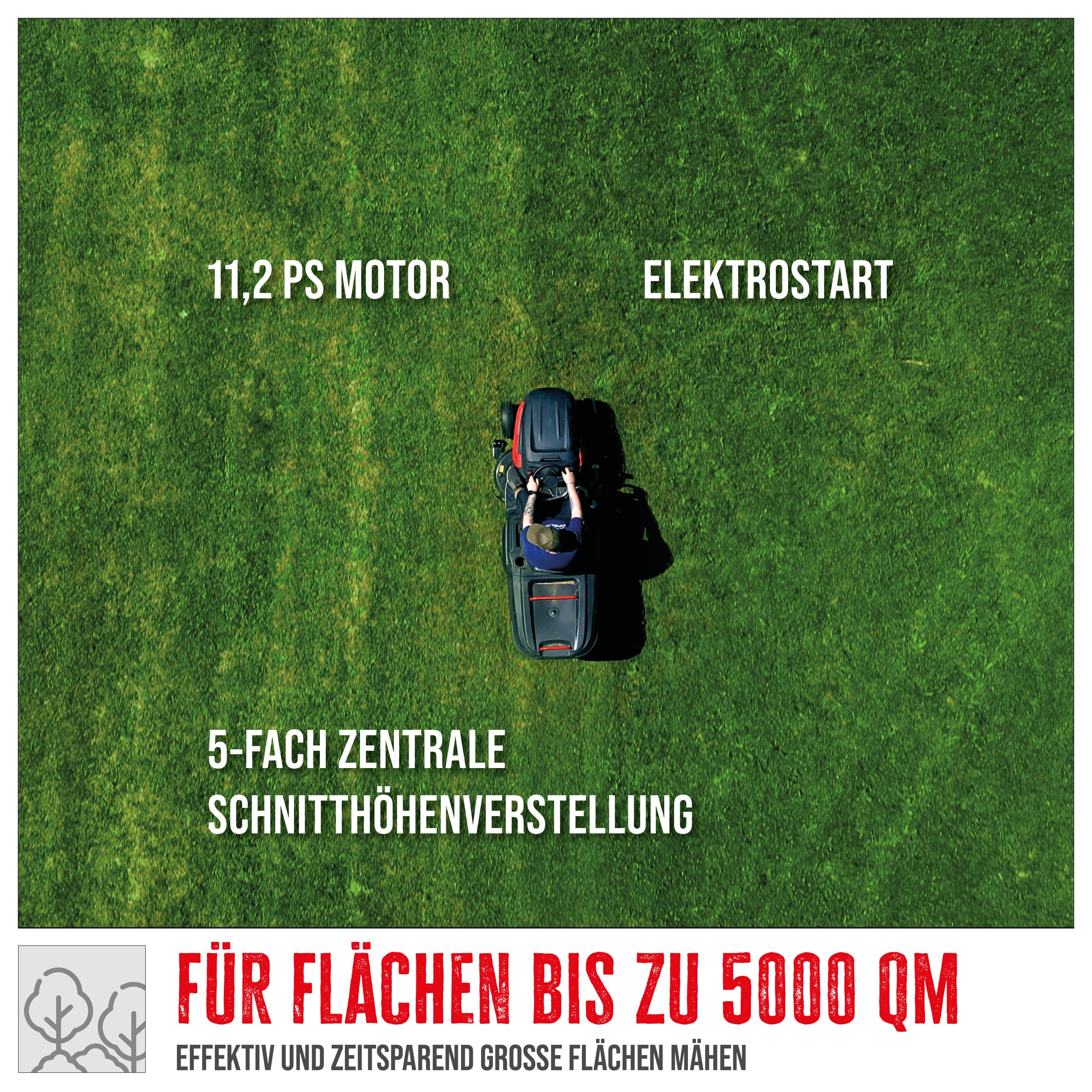 Güde Rasentraktor »»GAR 960 T««, für große Rasenflächen bis 5000m²