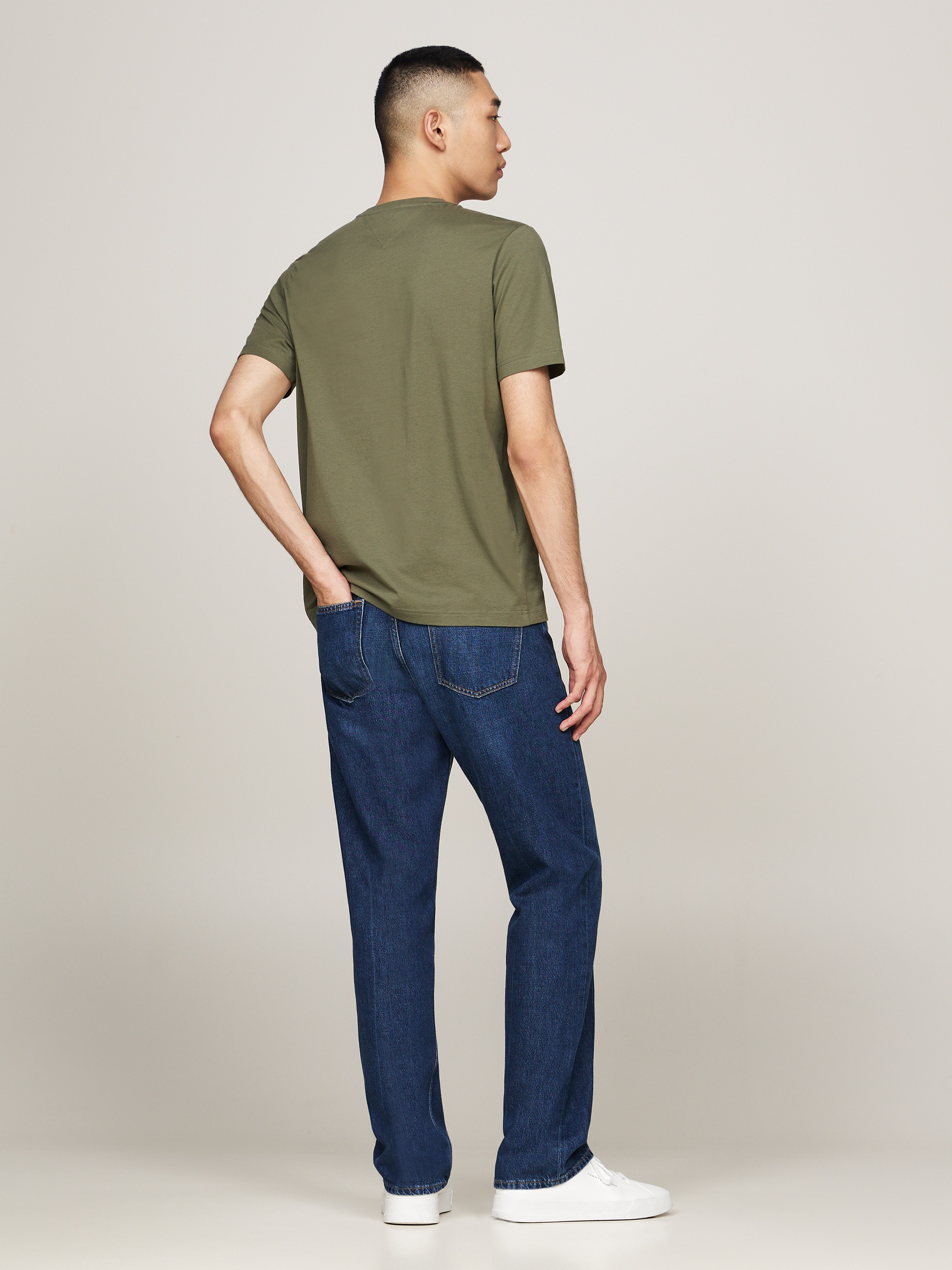 Tommy Hilfiger T-Shirt »HILFIGER STACK TEE« Mit Markenprint