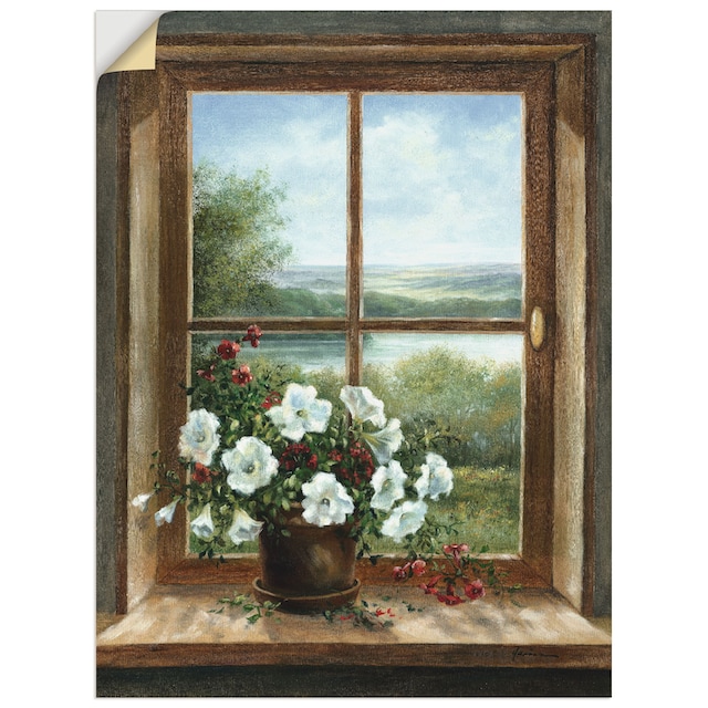 | St.), oder Größen Wandbild versch. Fenster«, Artland (1 Arrangements, Wandaufkleber als Leinwandbild, Poster bestellen »Blumen BAUR am in Alubild,