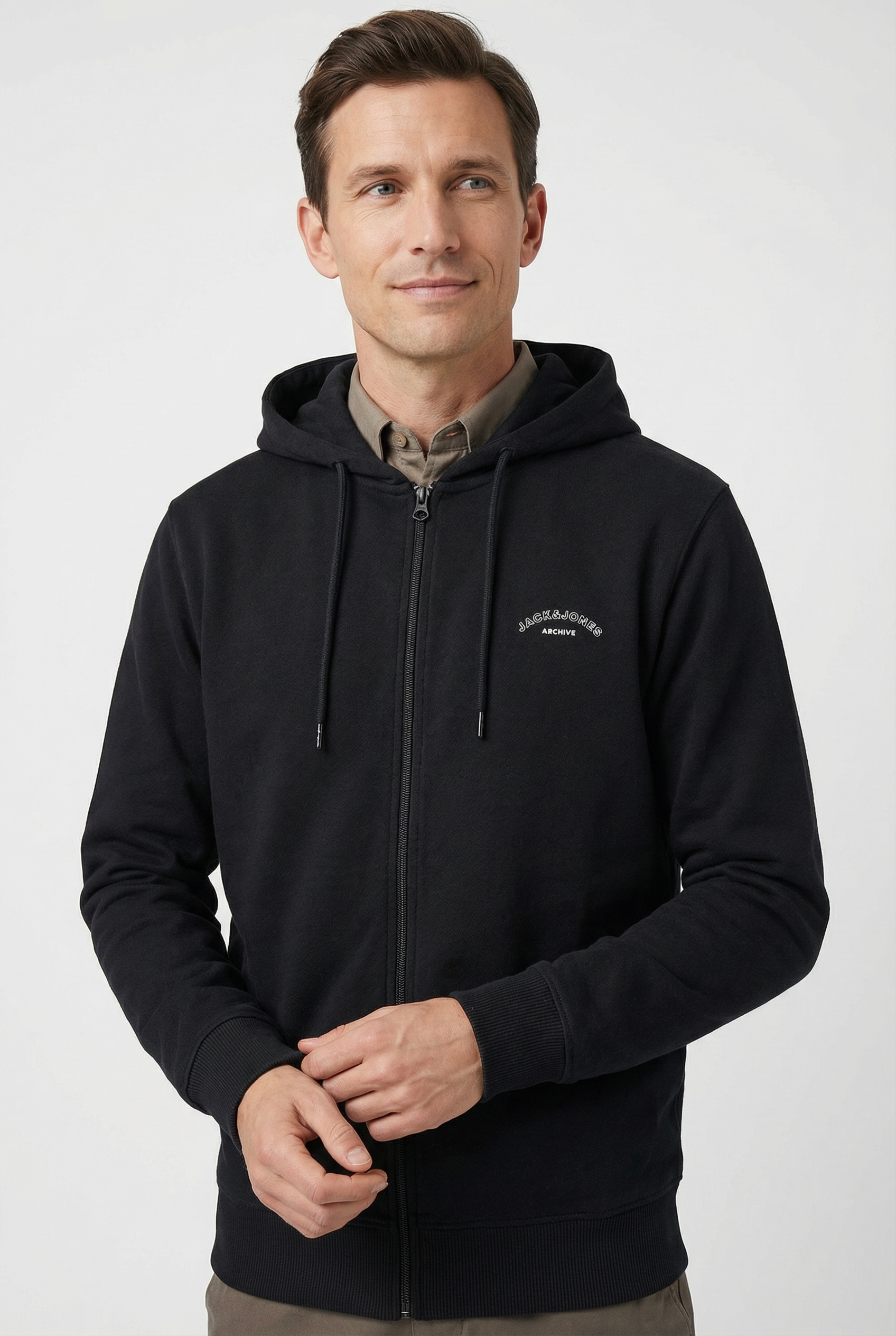 Jack & Jones "JJCOLLEGE LOGO SWEAT ZIP HOOD"