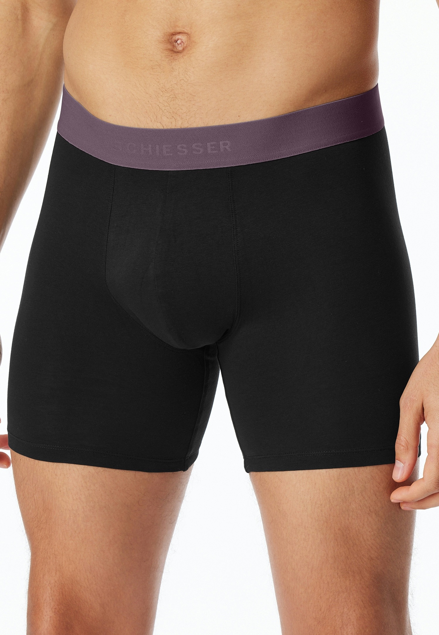 Schiesser Lange Unterhose "95/5 Multipacks" 2er Pack, mit farblich abgesetz günstig online kaufen