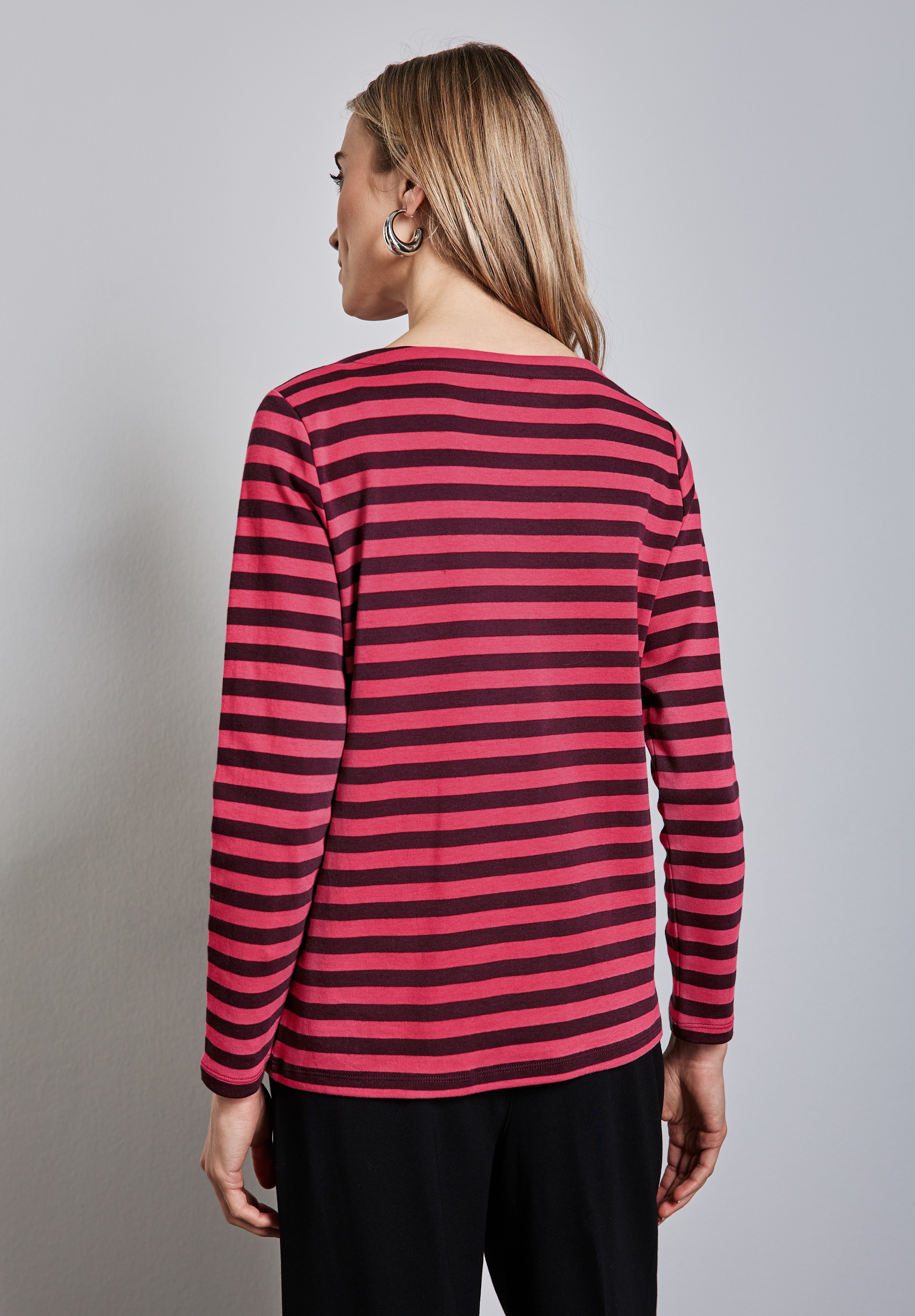 STREET ONE Langarmshirt, aus reiner Baumwolle