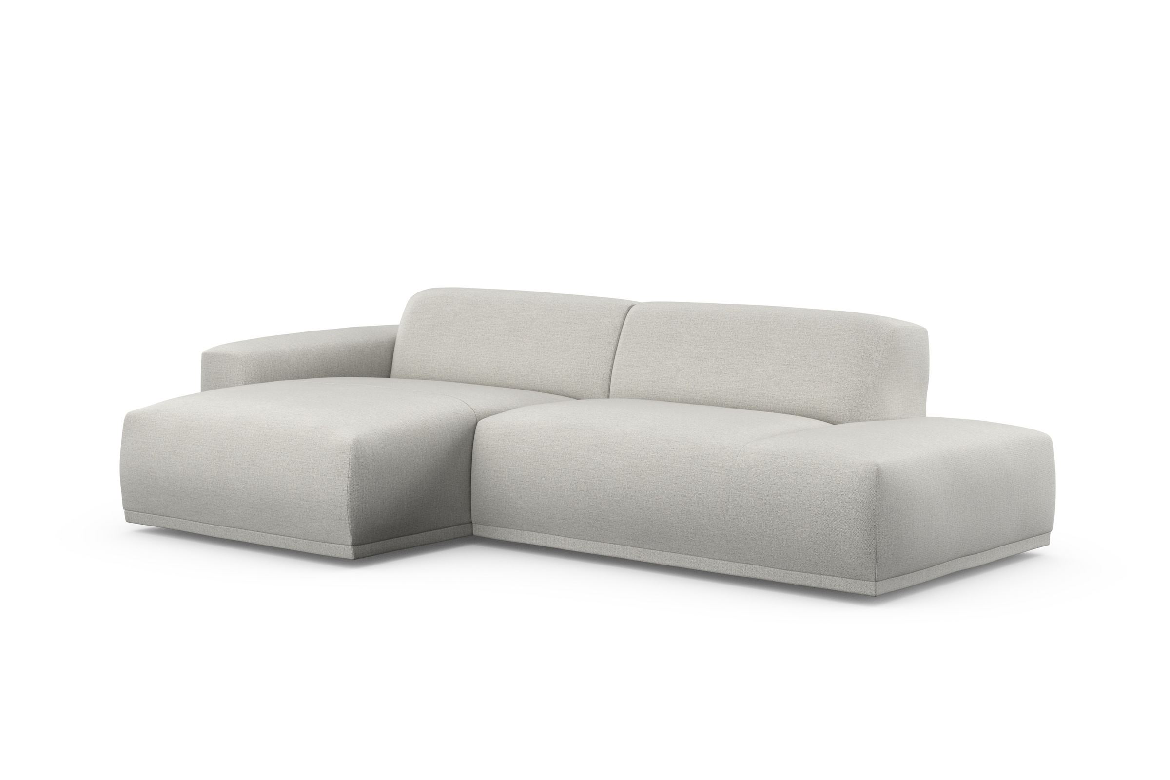 TRENDMANUFAKTUR Ecksofa Braga, aus 2 Teilen, moderner Cord-Stoff