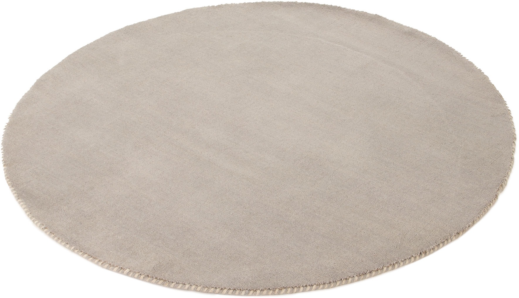 carpetfine Wollteppich »Gabbeh Lola Uni«, rund, 14 mm Höhe, mit natürlichem Pflanzenmaterial von Hand gewebt, auch als Läufer