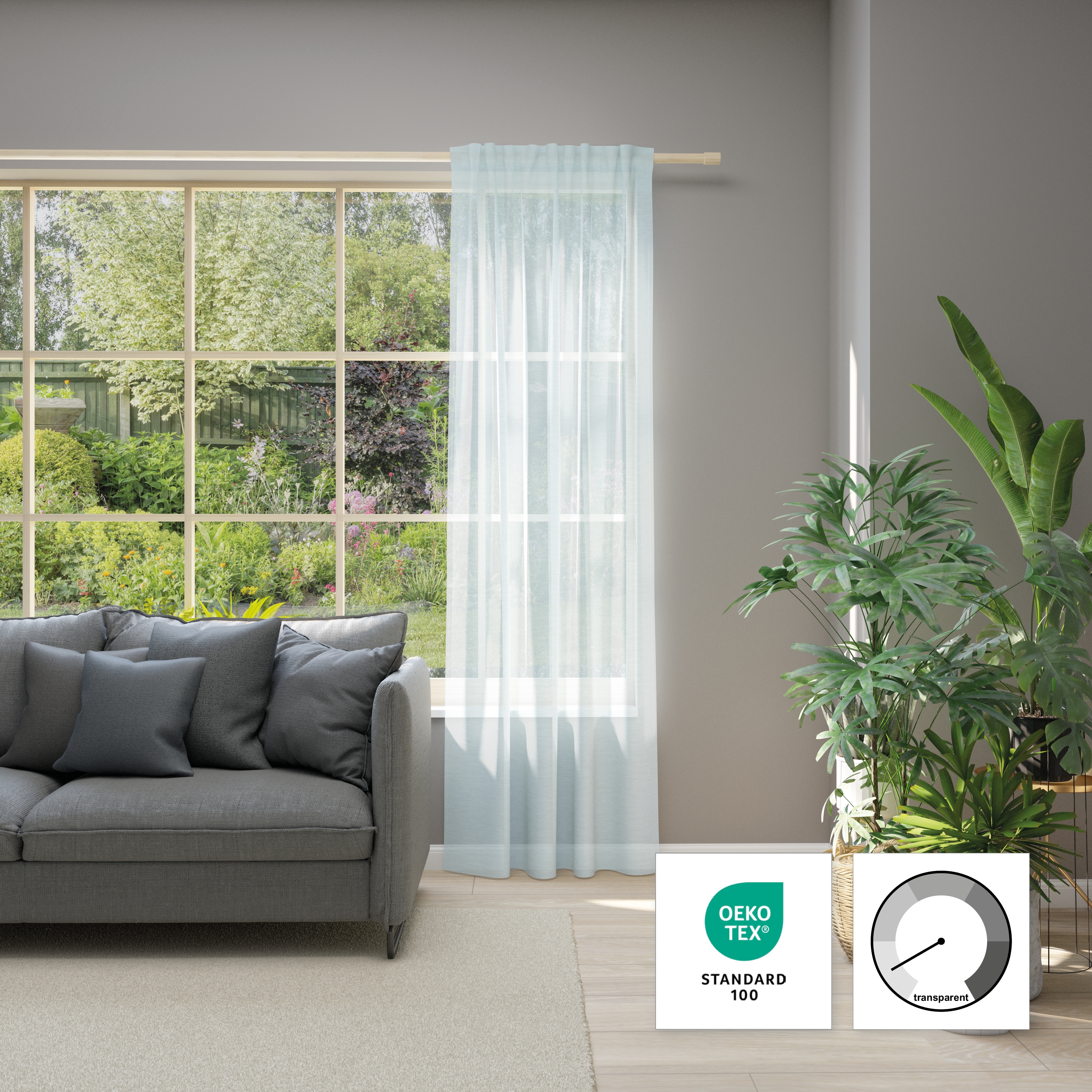 Neutex for you Vorhang "Allure" Multifunktionsband 1 Stk. tlg. Schal mit Multifunktionsband, Breite 140 cm, nach Maß