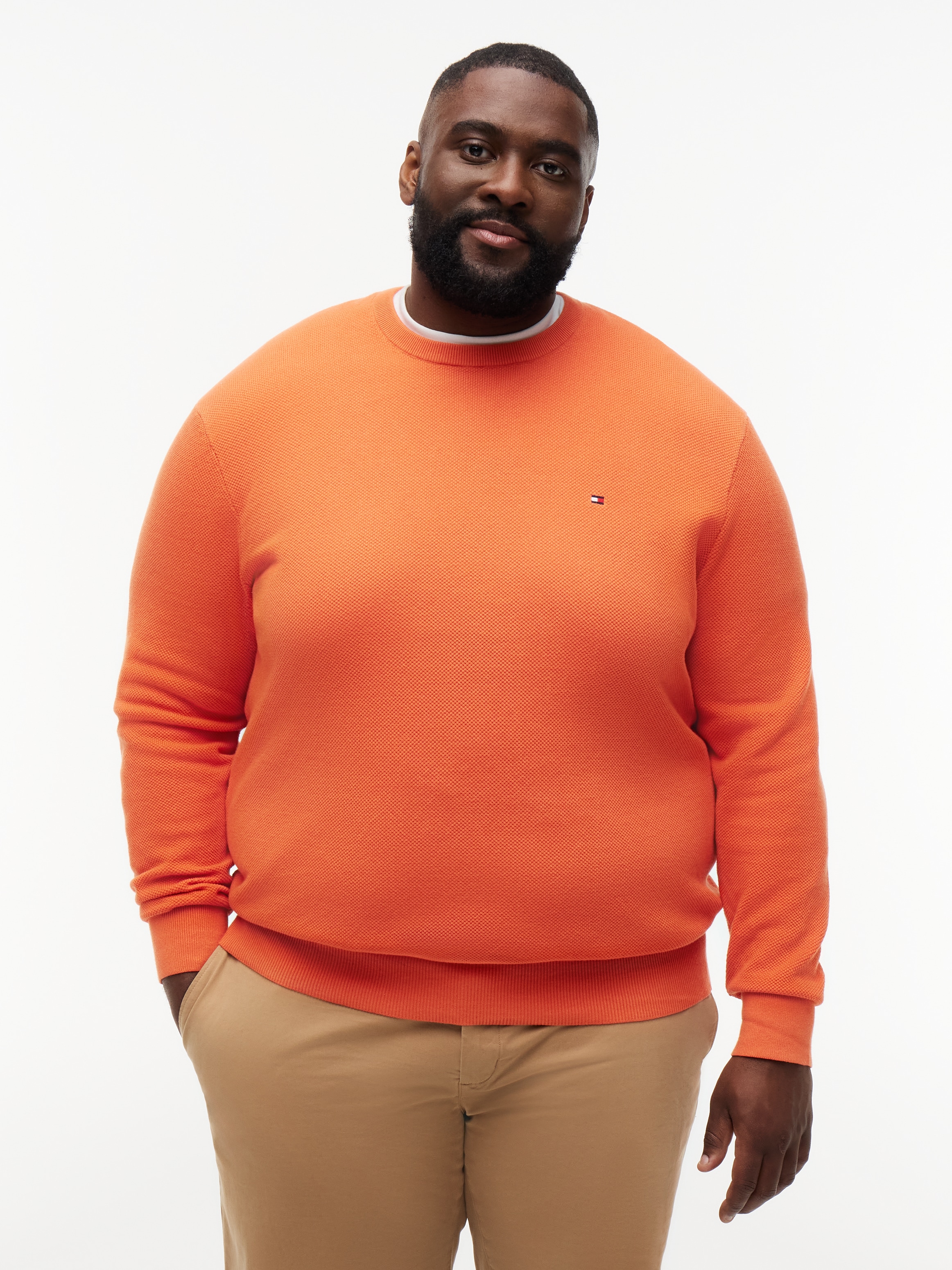 Tommy Hilfiger Big & Tall Rundhalspullover "ESSENTIAL STRUCTURE CREW NECK" günstig online kaufen