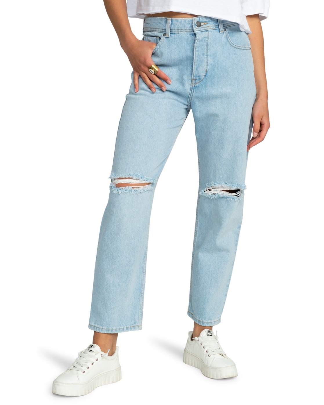 Roxy Straight-Jeans "Fresh Way Mid"