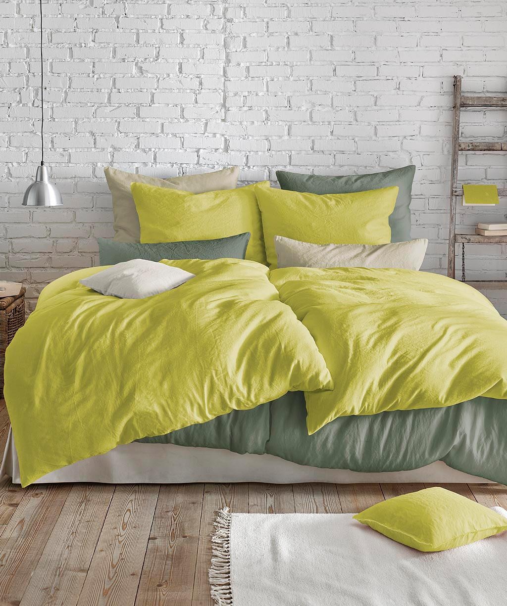 fleuresse Bettwäsche "Provence in Gr. 135x200, 155x220 oder 200x200 cm" 2 Stk. Halbleinen, 50% Baumwolle, 50% Leinen, Gr. 135x200, 155x220, 200x200cm