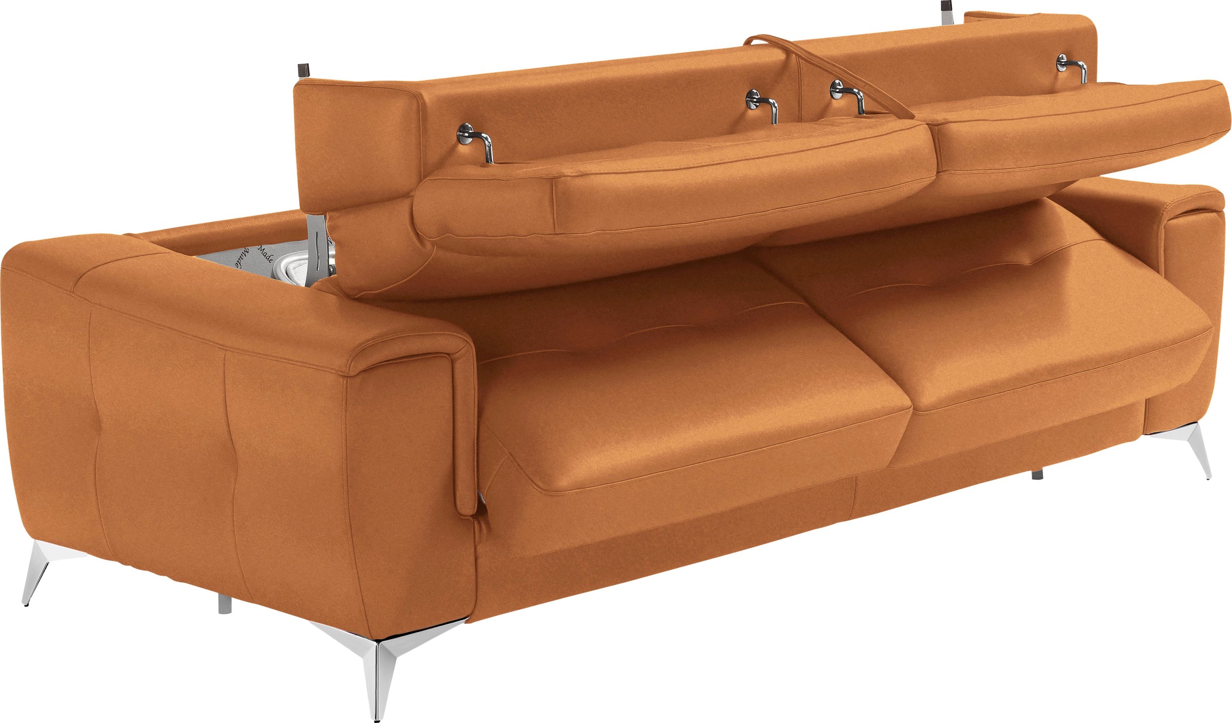 Thumbnail - Egoitaliano Schlafsofa "Francine, Designsofa, Loungesofa mit Dauerschlaffunktion, Bettfunktion", hochwertiger Metallbett...