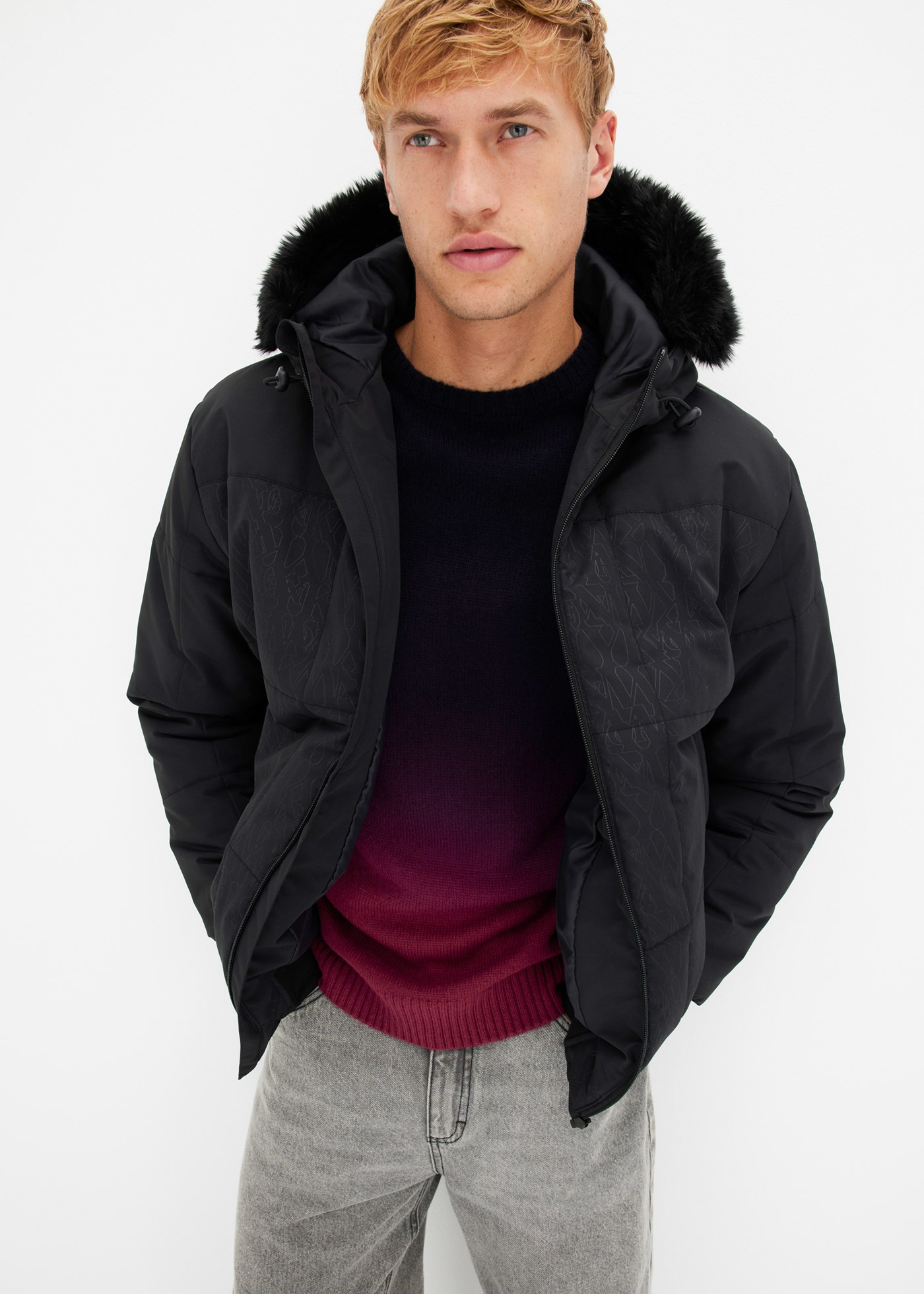 bonprix Strickpullover aus Polyacryl, Regular Fit, normale Länge, mehrfarbi günstig online kaufen