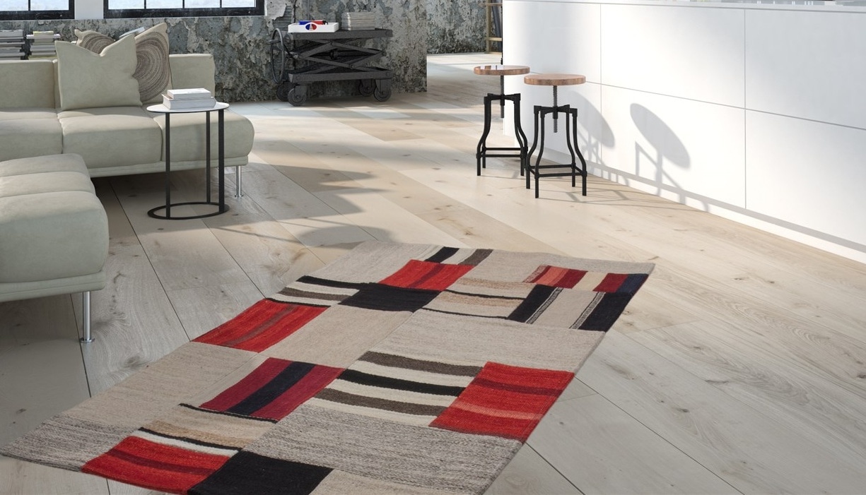 Kayoom Teppich "Radical 240" rechteckig 15 mm Höhe Handgewebter Jacquard-Kilim, hochwertige Materialmischung