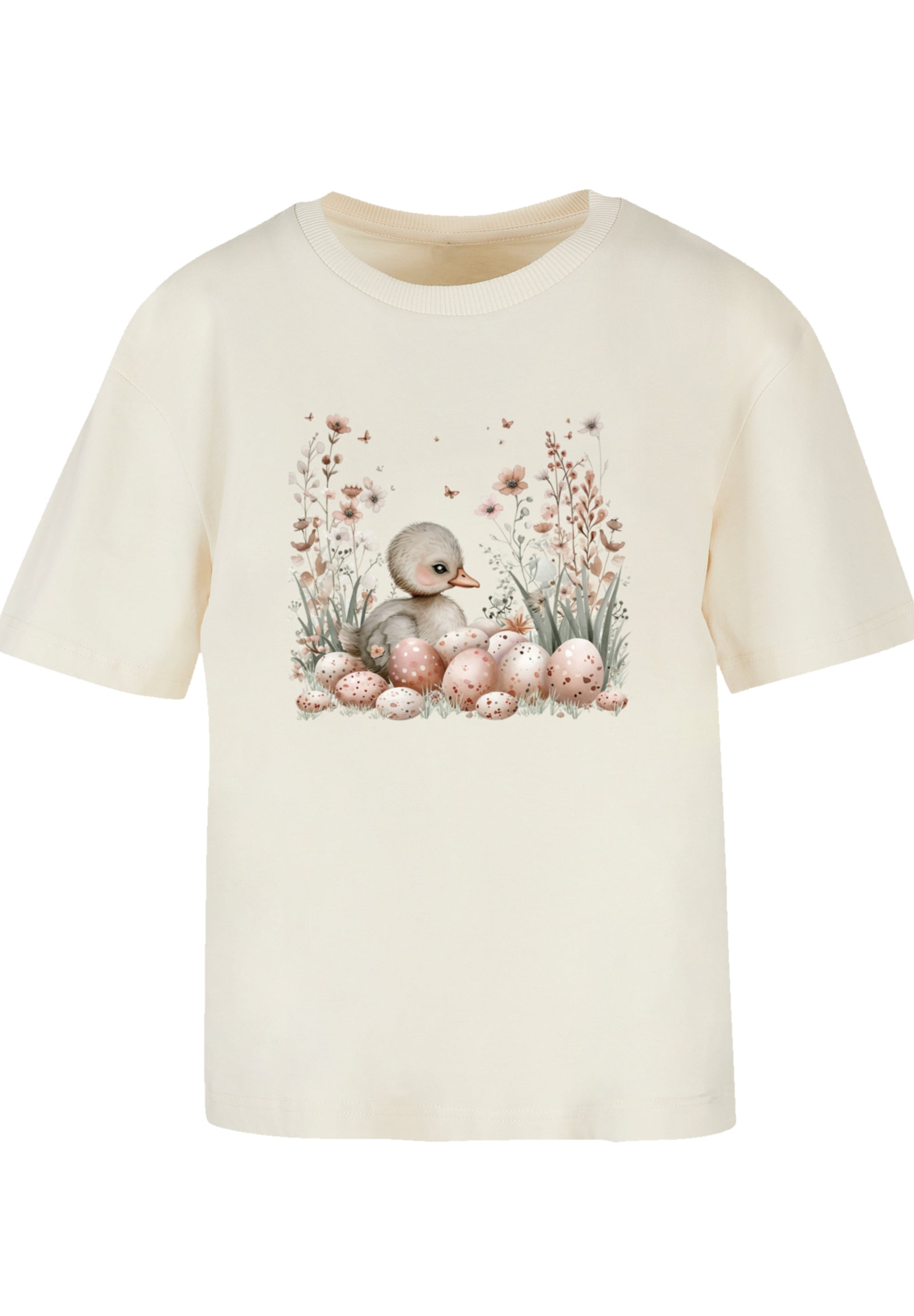 F4NT4STIC T-Shirt »Ente Ostereier Blumen Küken«, Premium Qualität