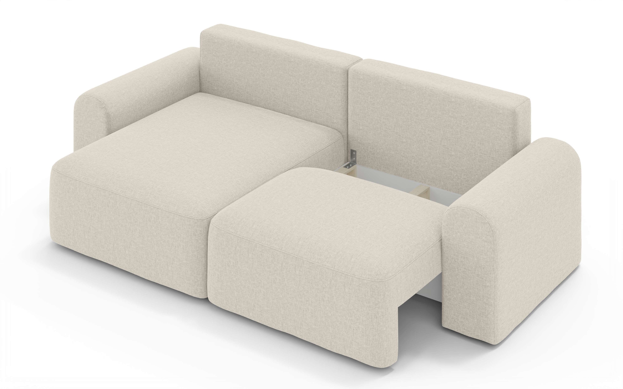 OTTO home Ecksofa »LEOO universell Schlafsofa mit Bettkasten, Maße B/T/H: 272/152/84,5 cm«, L-Form mit Recamiere rechts oder links montierbar, hoher Sitzkomfort