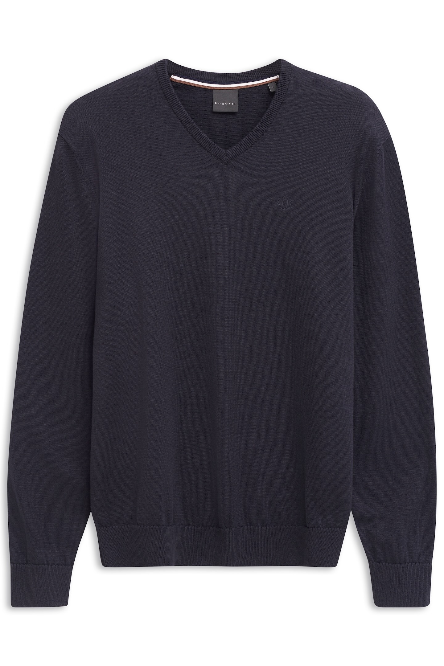 Thumbnail - bugatti V-Ausschnitt-Pullover "Basic Essential", aus reine Baumwolle