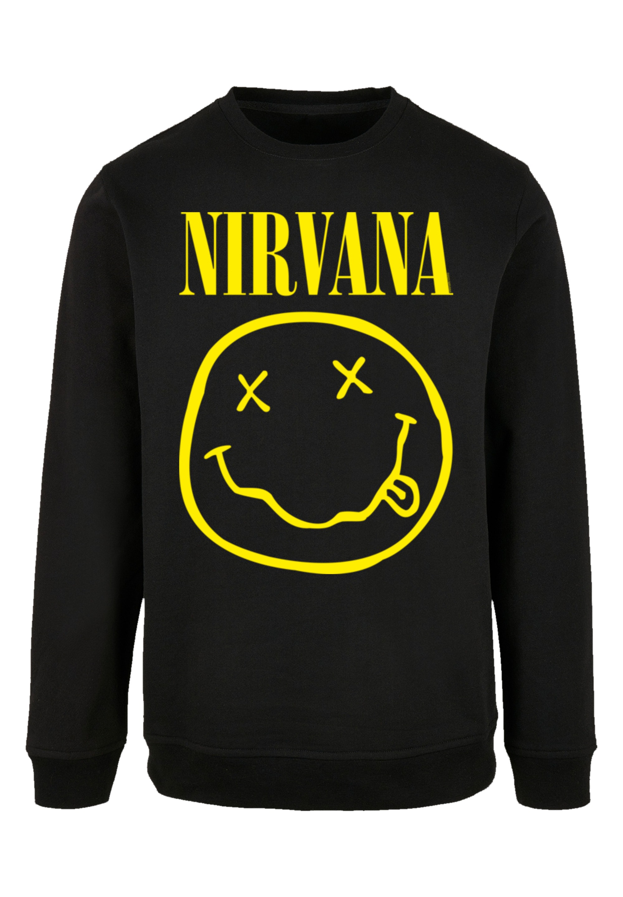 F4NT4STIC Sweatshirt »Nirvana Rock Band Yellow Happy Face«, Premium Qualität