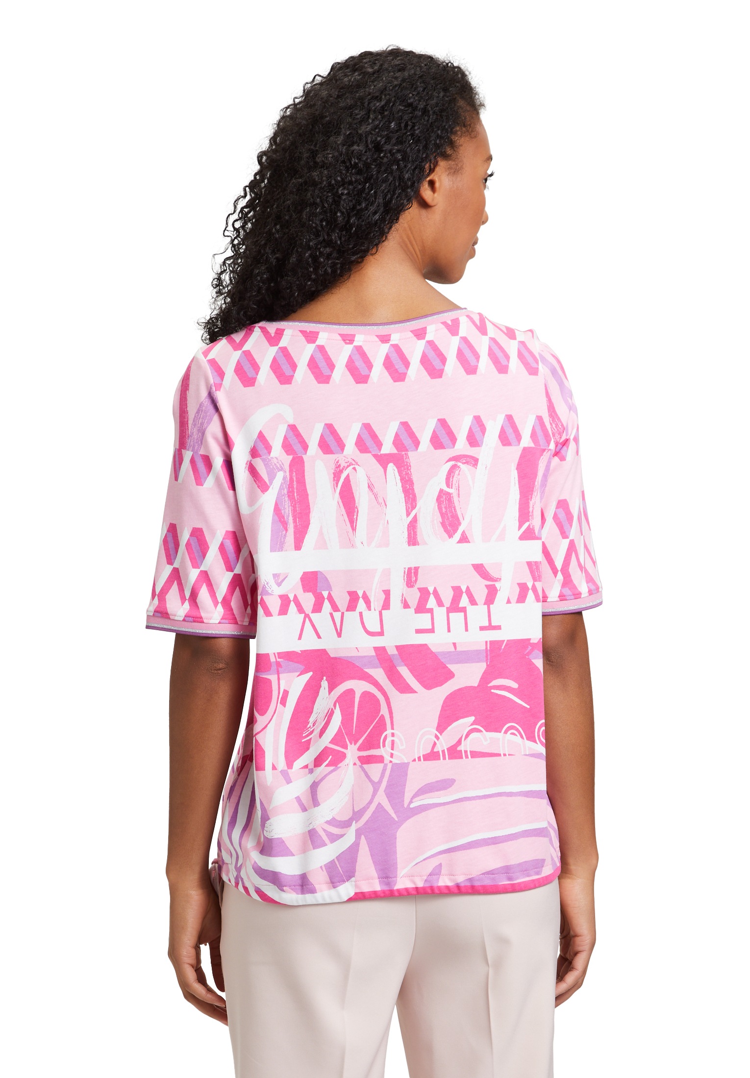 Betty Barclay Kurzarmshirt »Betty Barclay Casual-Shirt mit Tunnelzug«, (1 tlg.), Rippbündchen