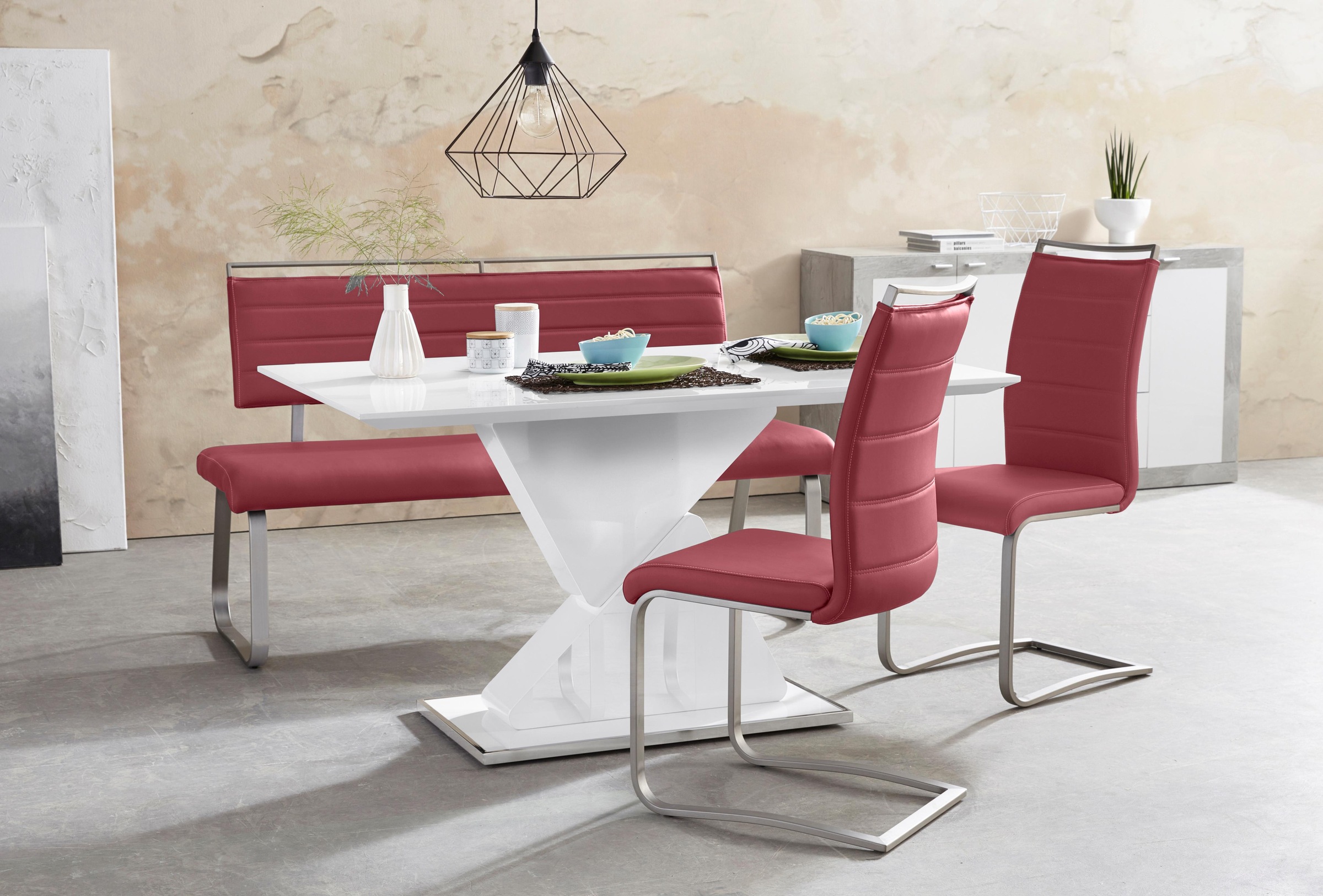 MCA furniture Freischwinger »Pescara«, (Set), 2 St., Kunstleder, Stuhl belastbar bis 120 Kg