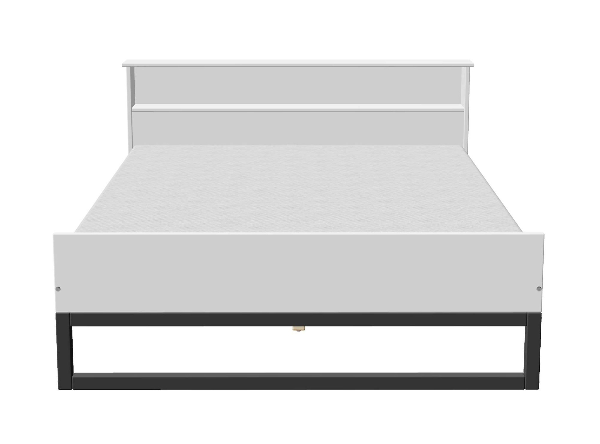 OTTO home Massivholzbett »Pannor, Industrial Design mit Regal, Lattenrost inklusive« Breite Liegefläche 140 oder 180cm,  Kufengestell, bis 200 kg belastbar, FSC-zertifiziert, Made in EU