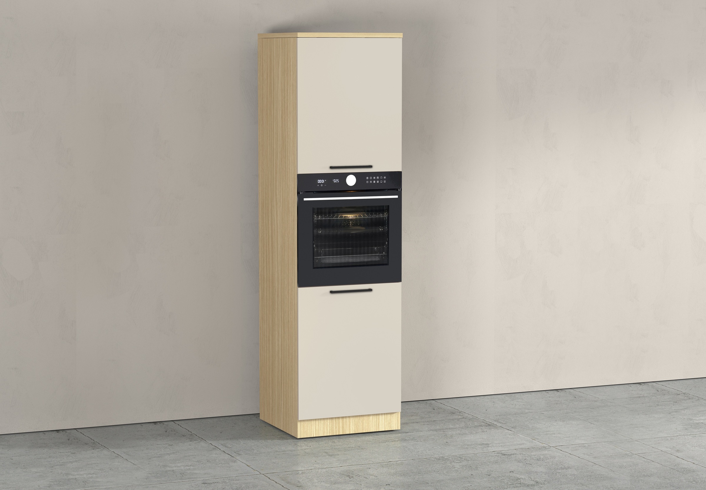 KOCHSTATION Backofenumbauschrank »Luna, Backofenschrank, Backofen-Hochschrank, Made in Italy« B/T/H: 60×60×214,5 cm, Oberplatte mit 25 mm Stärke