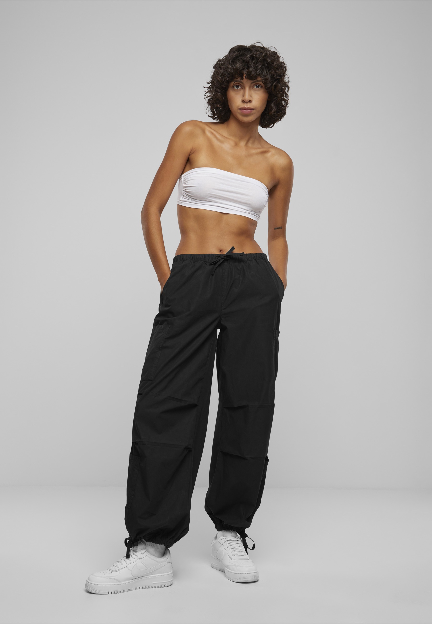URBAN CLASSICS Cargohose »Urban Classics Ladies Cotton Cargo Parashute Pants«