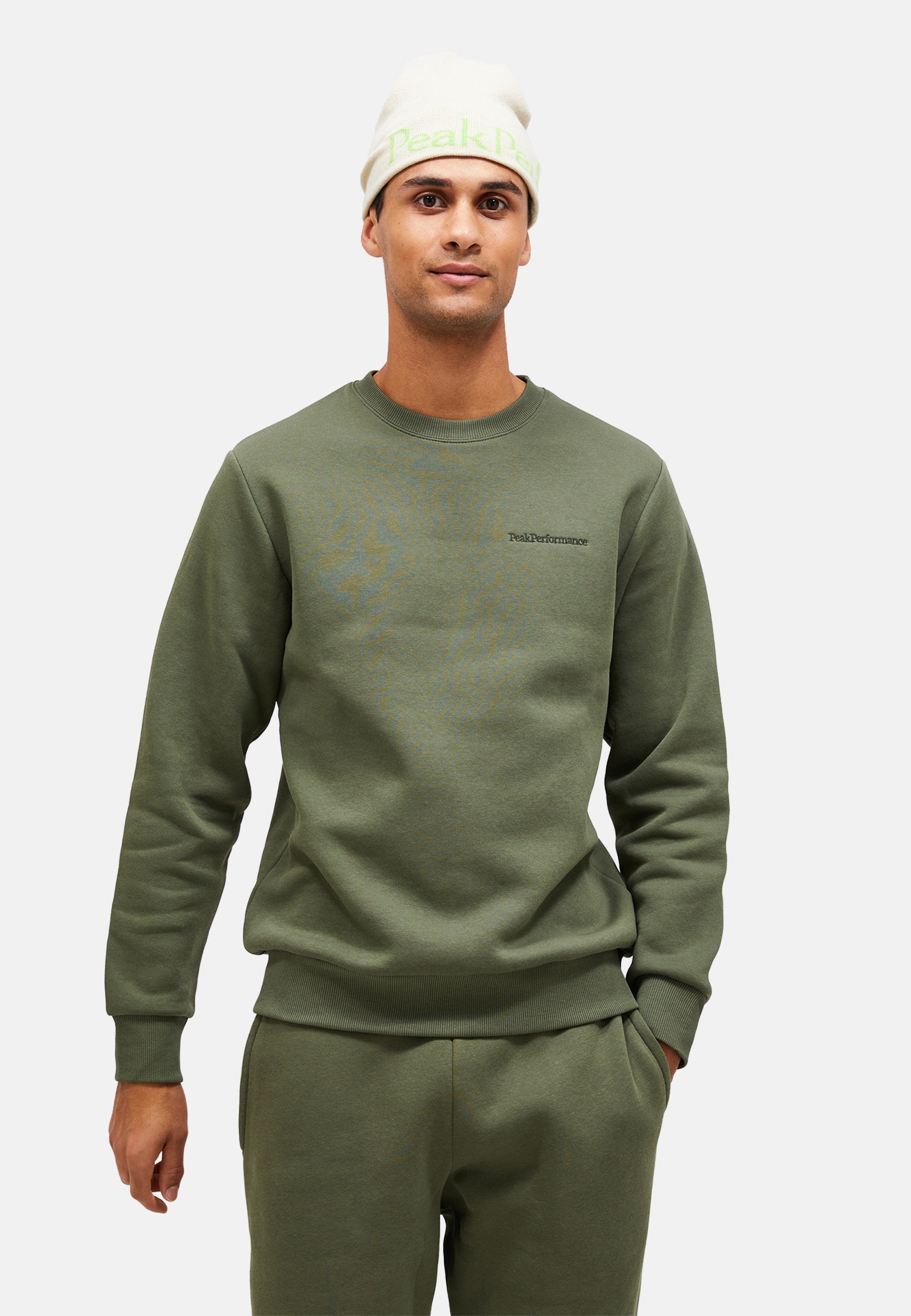 Peak Performance Sweatshirt "M Original Small Logo Crew", Ton-in-Ton-Nähte