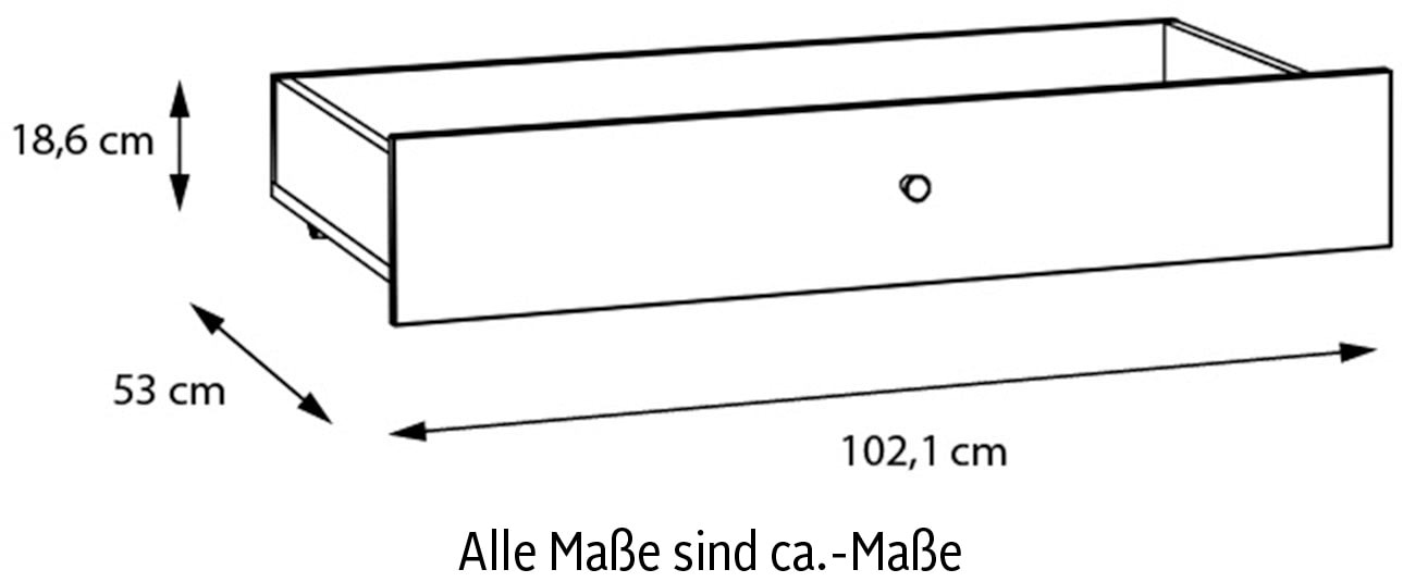 FORTE Bettschubkasten