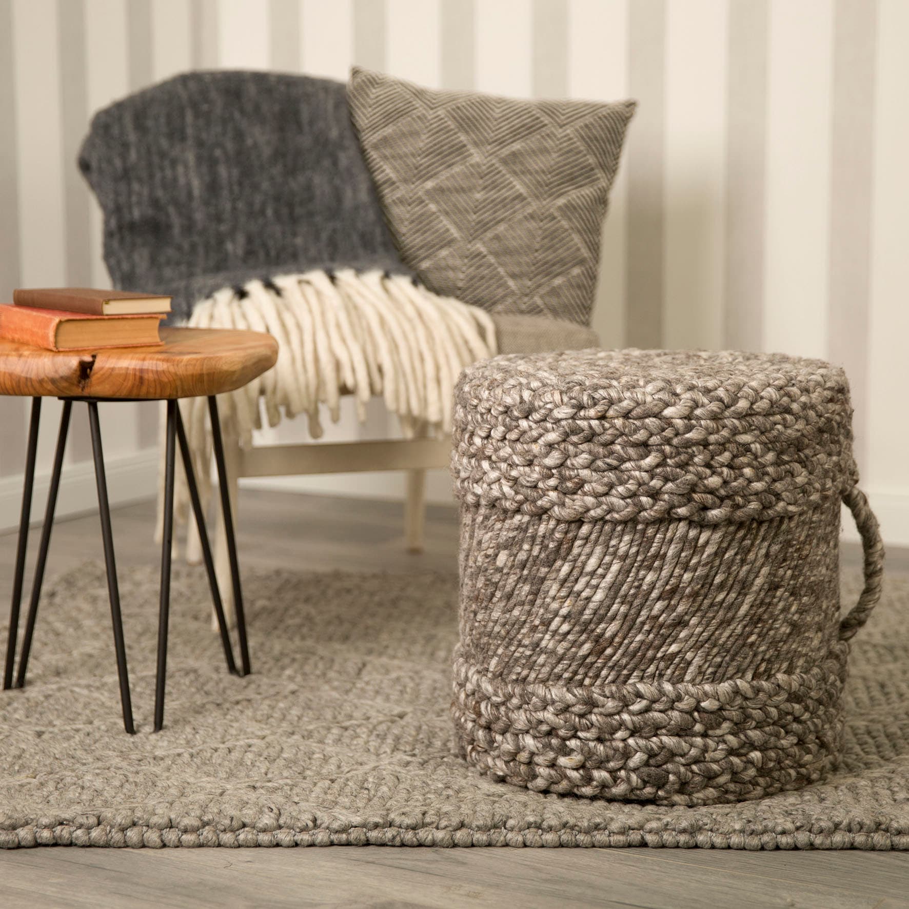 Obsession Sitzhocker »Hocker My Copa Pouf«, (1 St.), rund, Ø 40 cm, Höhe 40 cm, handgearbeitet, Wohnzimmer & Schlafzimmer