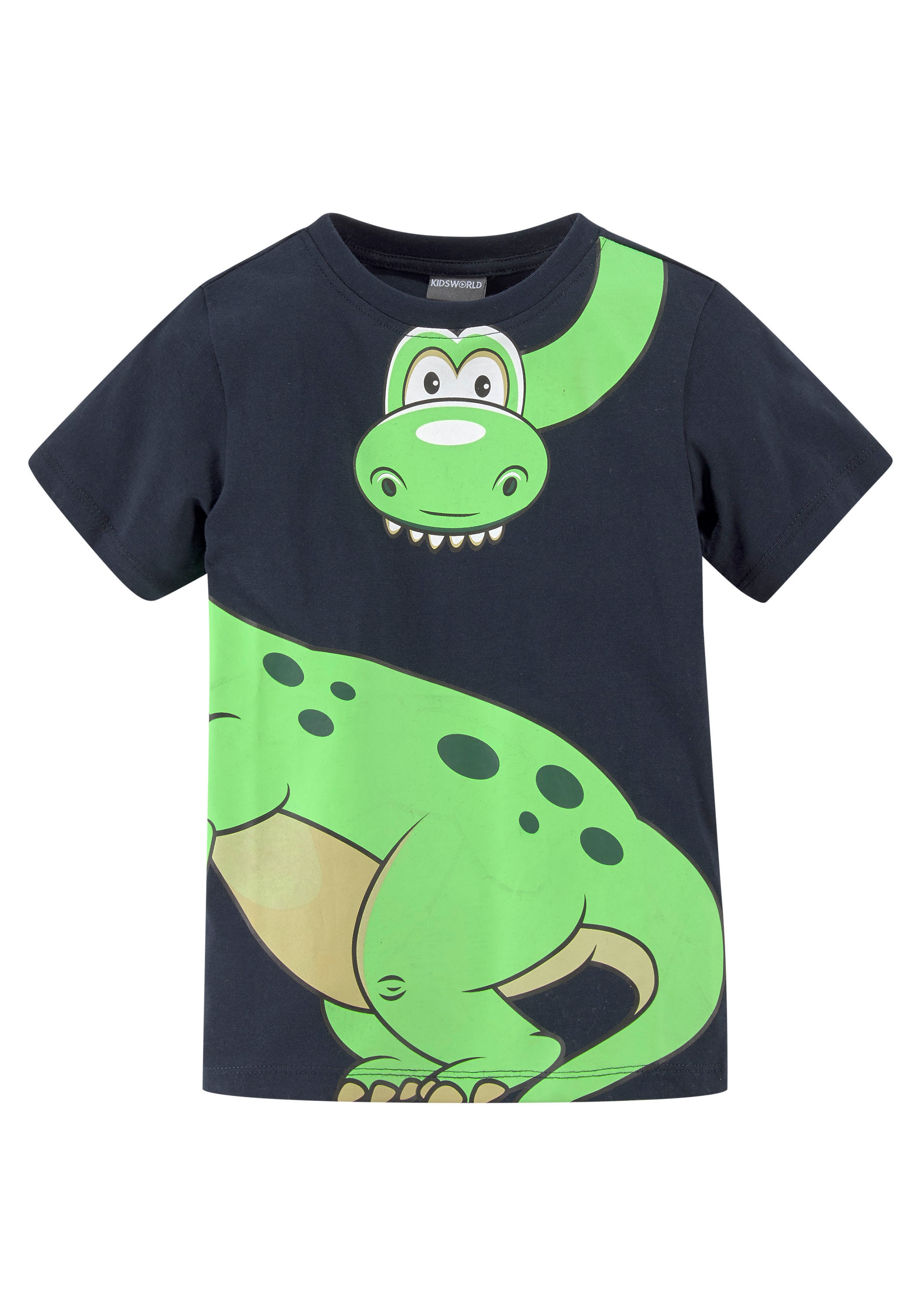 KIDSWORLD T-Shirt »Mit großem Druck: GREEN DINO«, Kurzarm, Basic-Passform, bedruckt, Rundhalsausschnitt