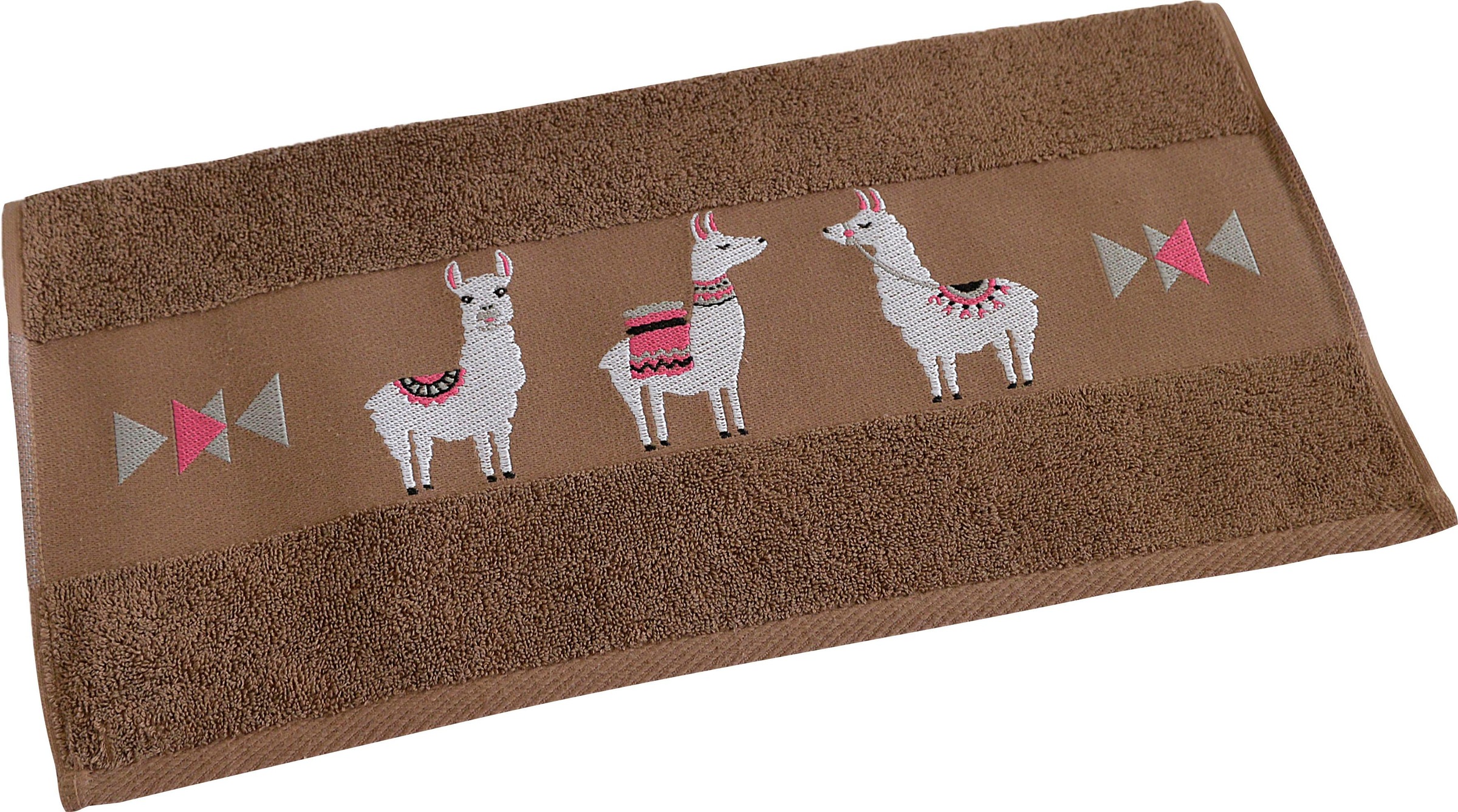 Dyckhoff Handtuch Set "Lama" 3 Stk. Walkfrottier mit Lamabordüre; 2 Handtüc günstig online kaufen