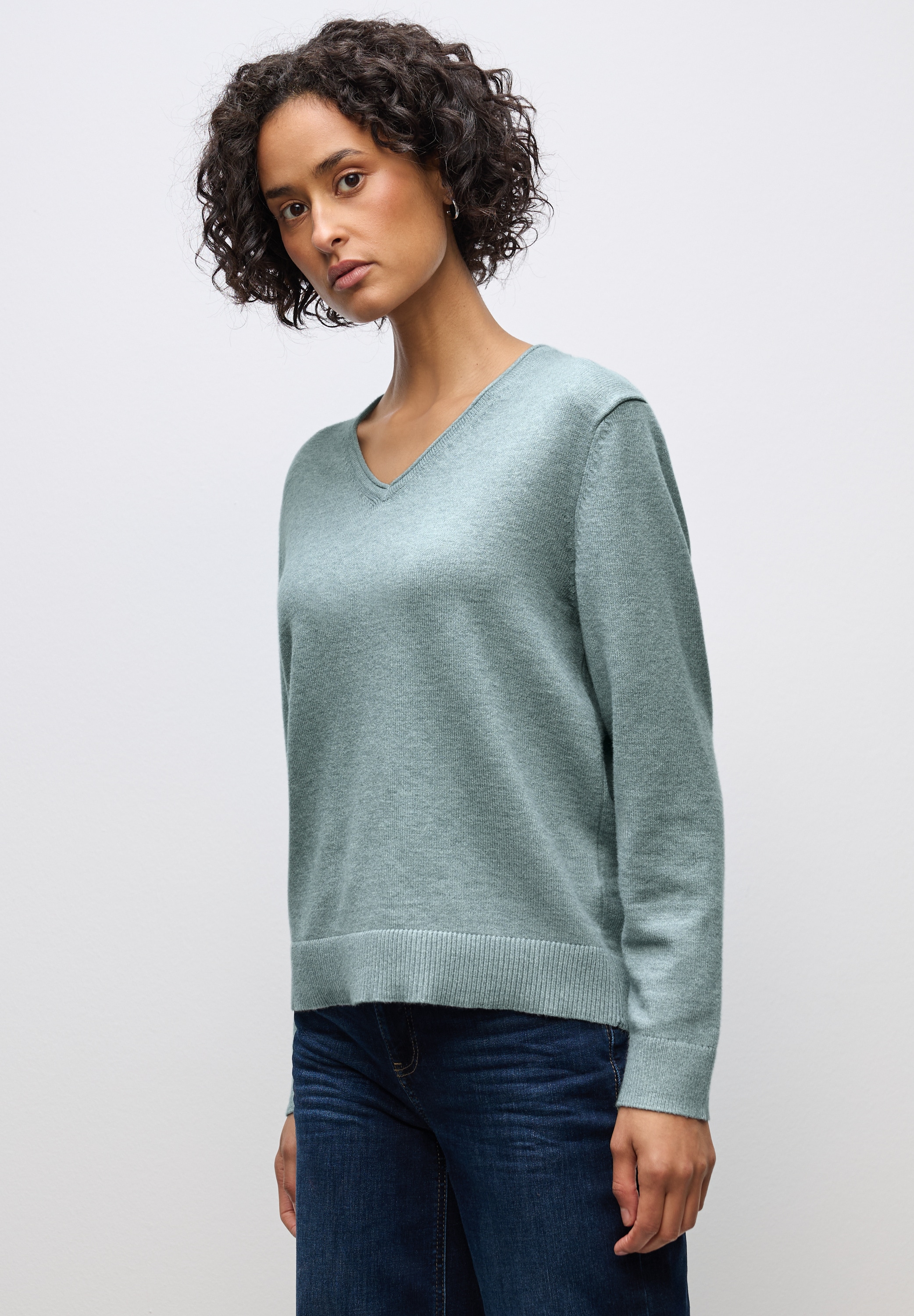 STREET ONE Strickpullover, in Unifarbe günstig online kaufen