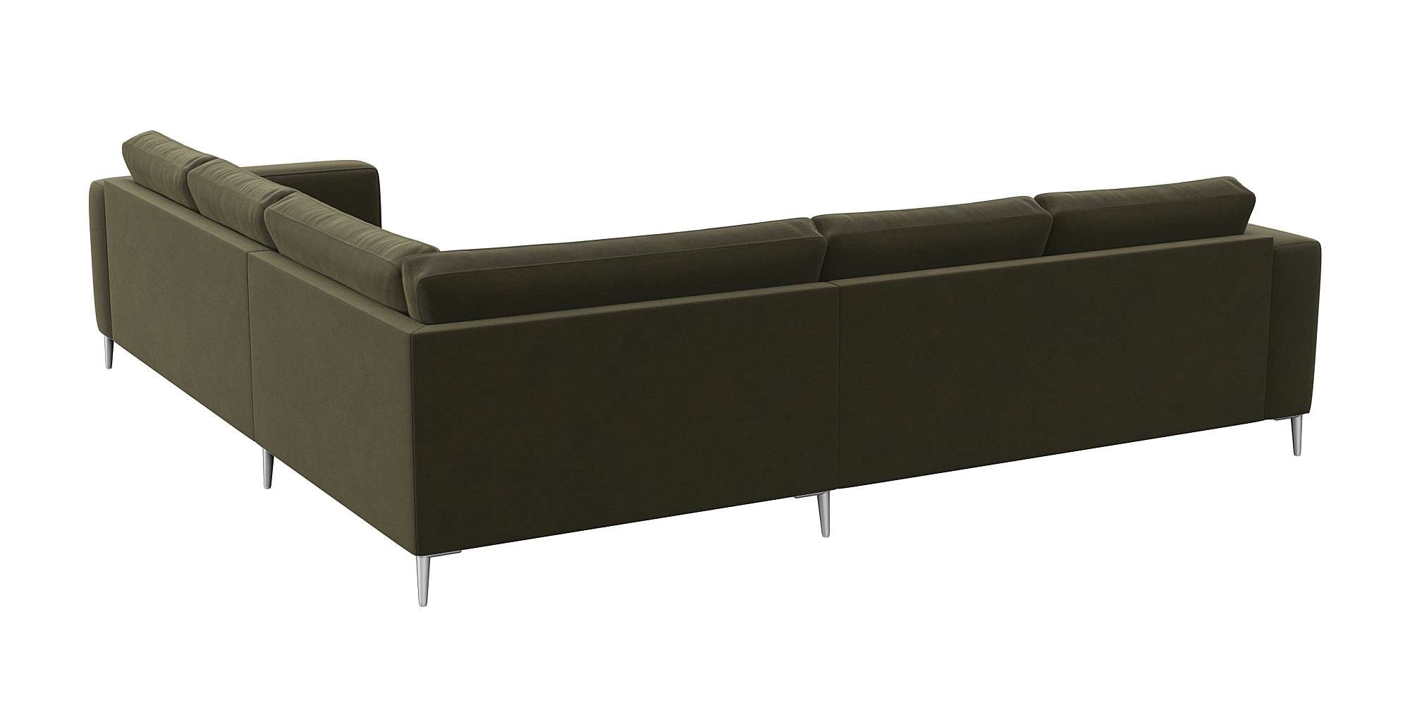 FLEXLUX Ecksofa »Fiore, gleichschenklig, super Sitzkomfort durch Kaltschaum im Sitz«, breite Armlehnen, Füße Alu