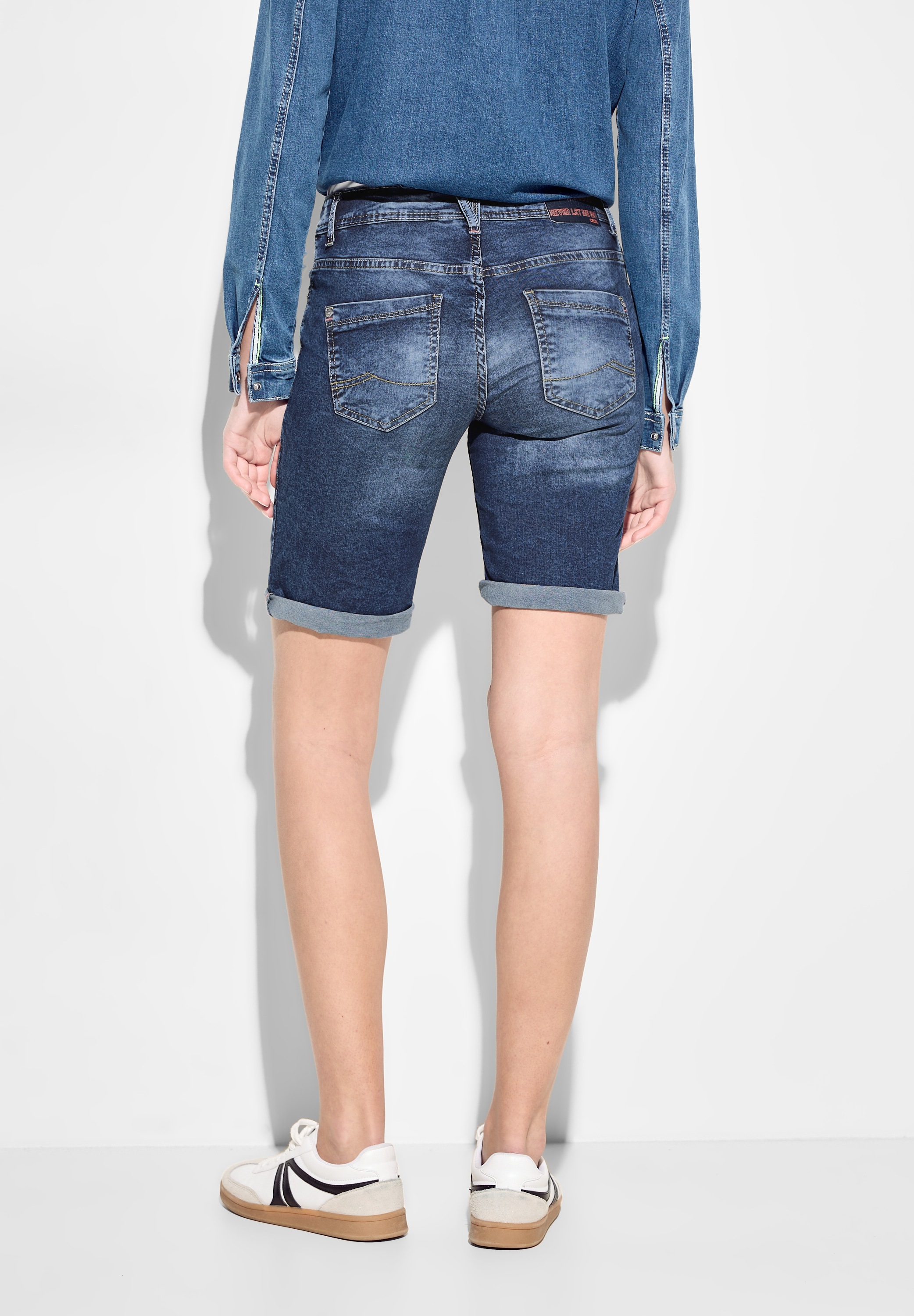 Cecil Gerade Jeans, softer Materialmix