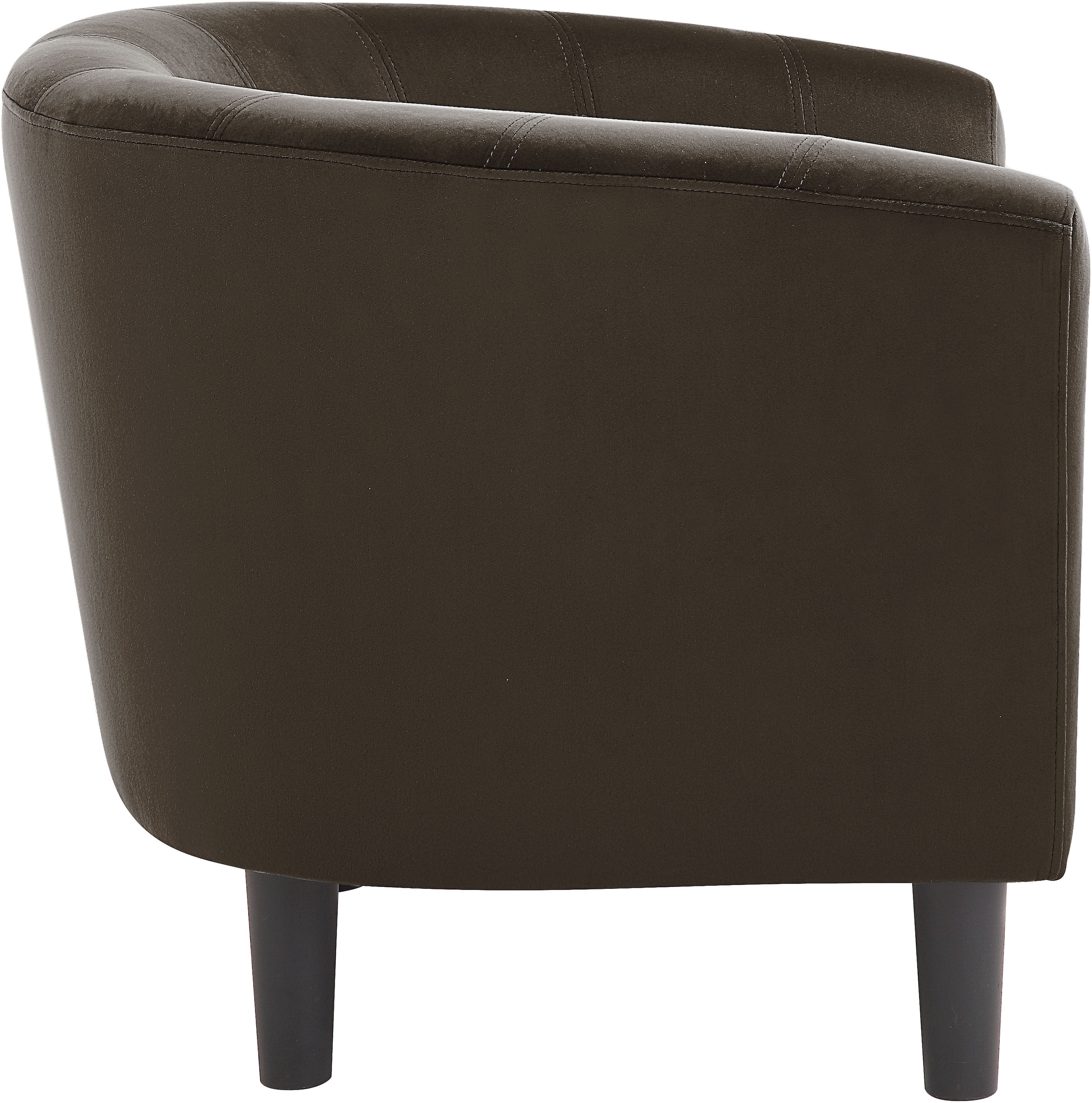 ATLANTIC home collection Sessel »Carlos«, Cocktailsessel, Loungesessel mit Samtstoff und Federkern