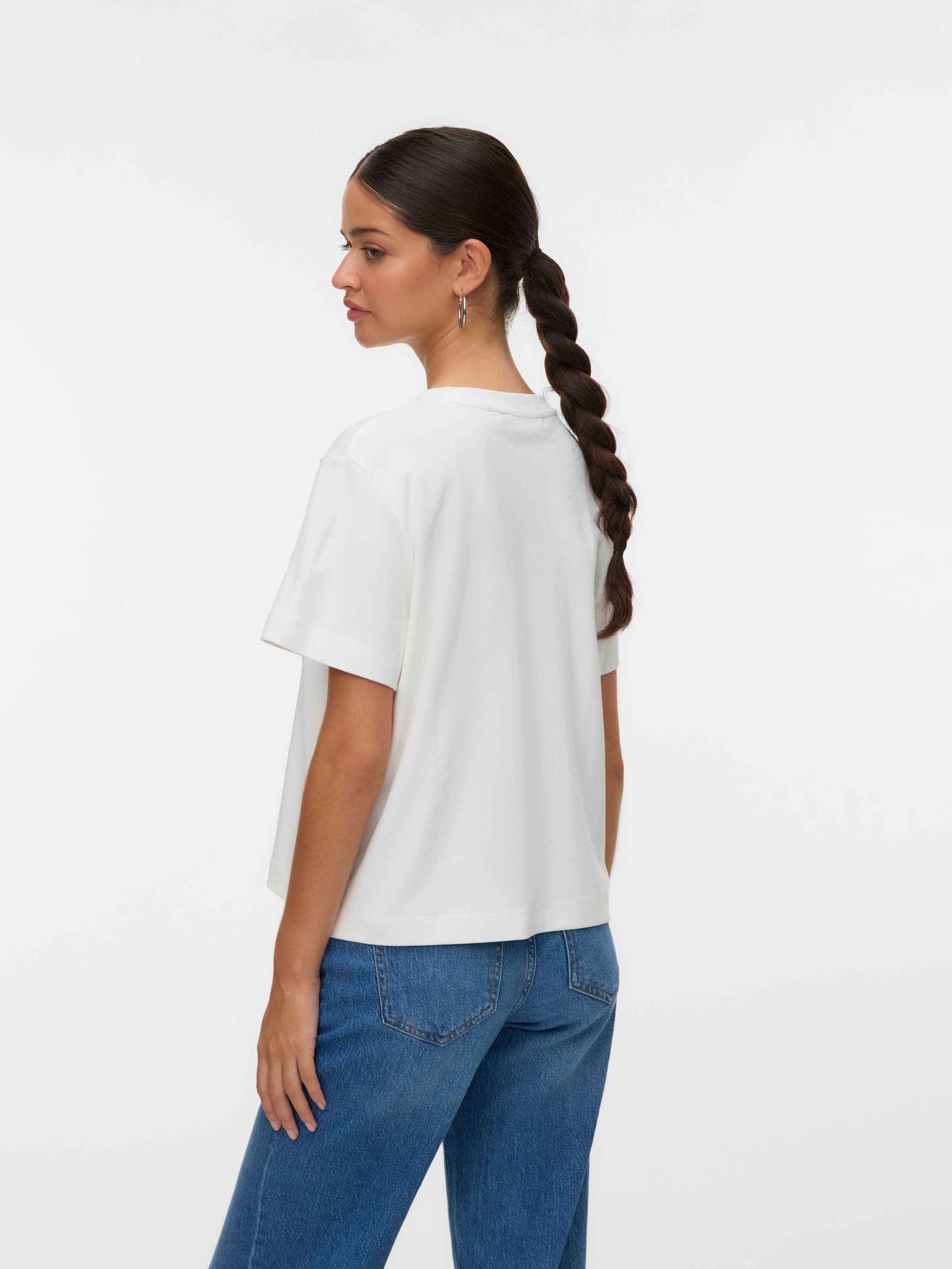 Vero Moda Kurzarmshirt "VMSARA METTE SS TOP BOX JRS GA NOOS" Baumwolle, reg günstig online kaufen