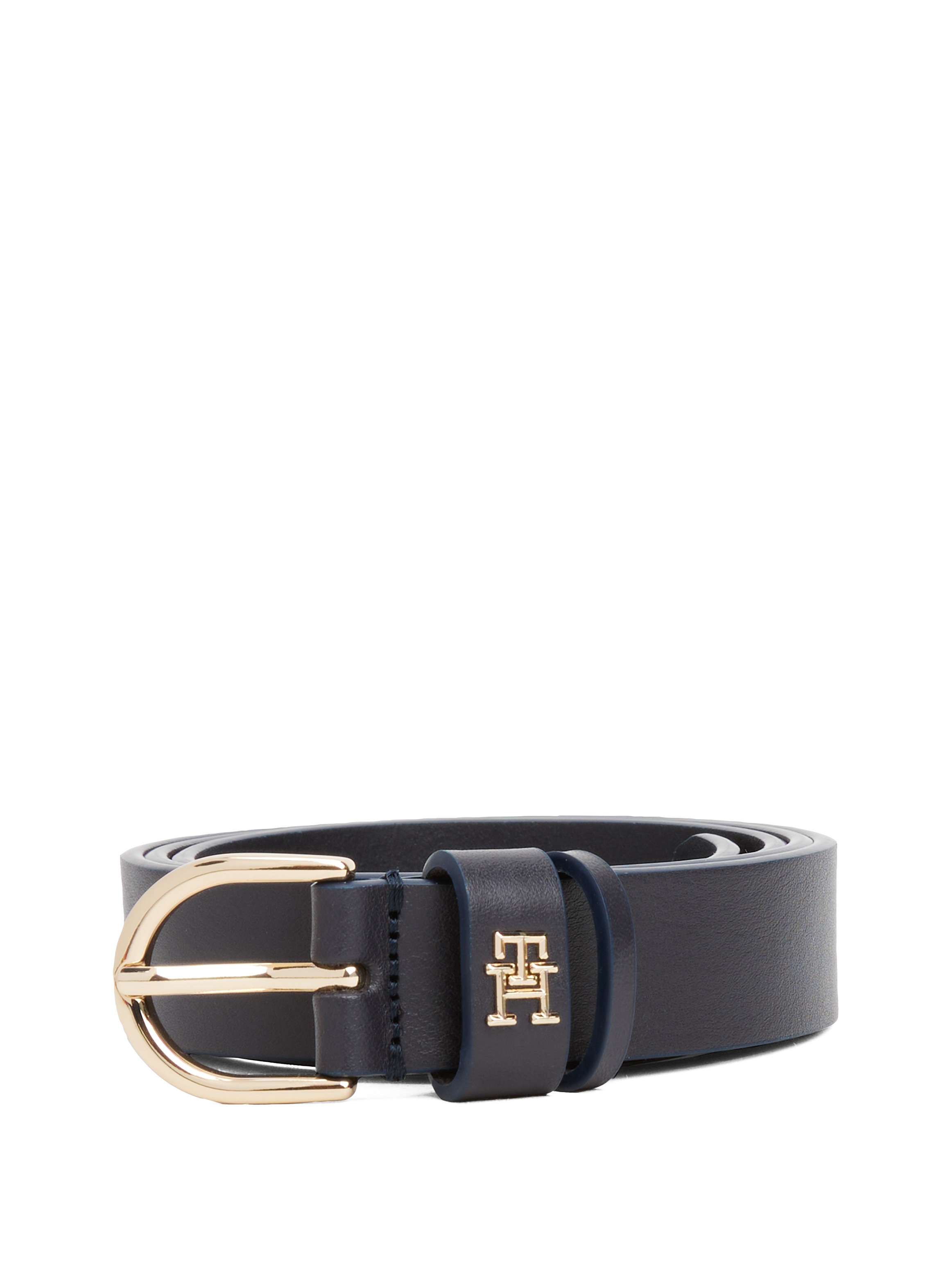 Tommy Hilfiger Ledergürtel "ESSENTIAL EFFORTLESS 2.5 GOLD", Logoemblem, wei günstig online kaufen