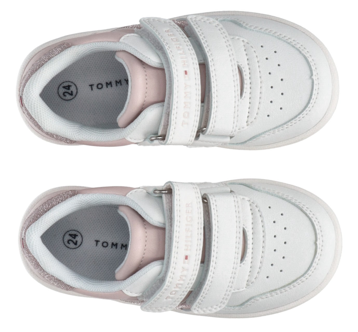 Tommy Hilfiger Sneaker »FLAG LOW CUT VELCRO SNEAKER«, mit Glitzer, Freizeitschuh, Halbschuh, Schnürschuh