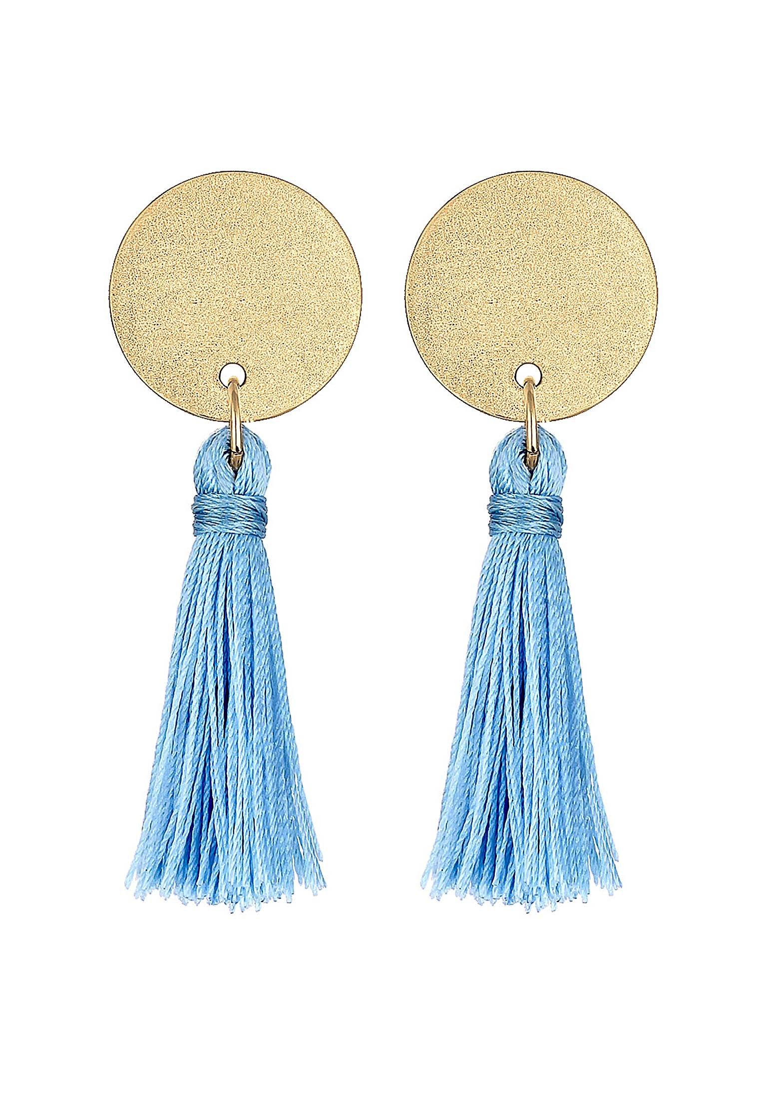 Elli Paar Ohrstecker »Hänger Kreis Boho Tassel Trend Matt 925 Silber«