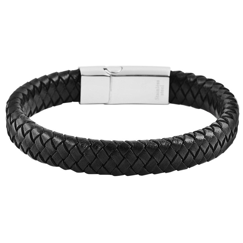 Adelia´s Armreif »Unisex Armband – Armreif aus Leder 22 cm« Ideal als Geschenk – dezent und elegant