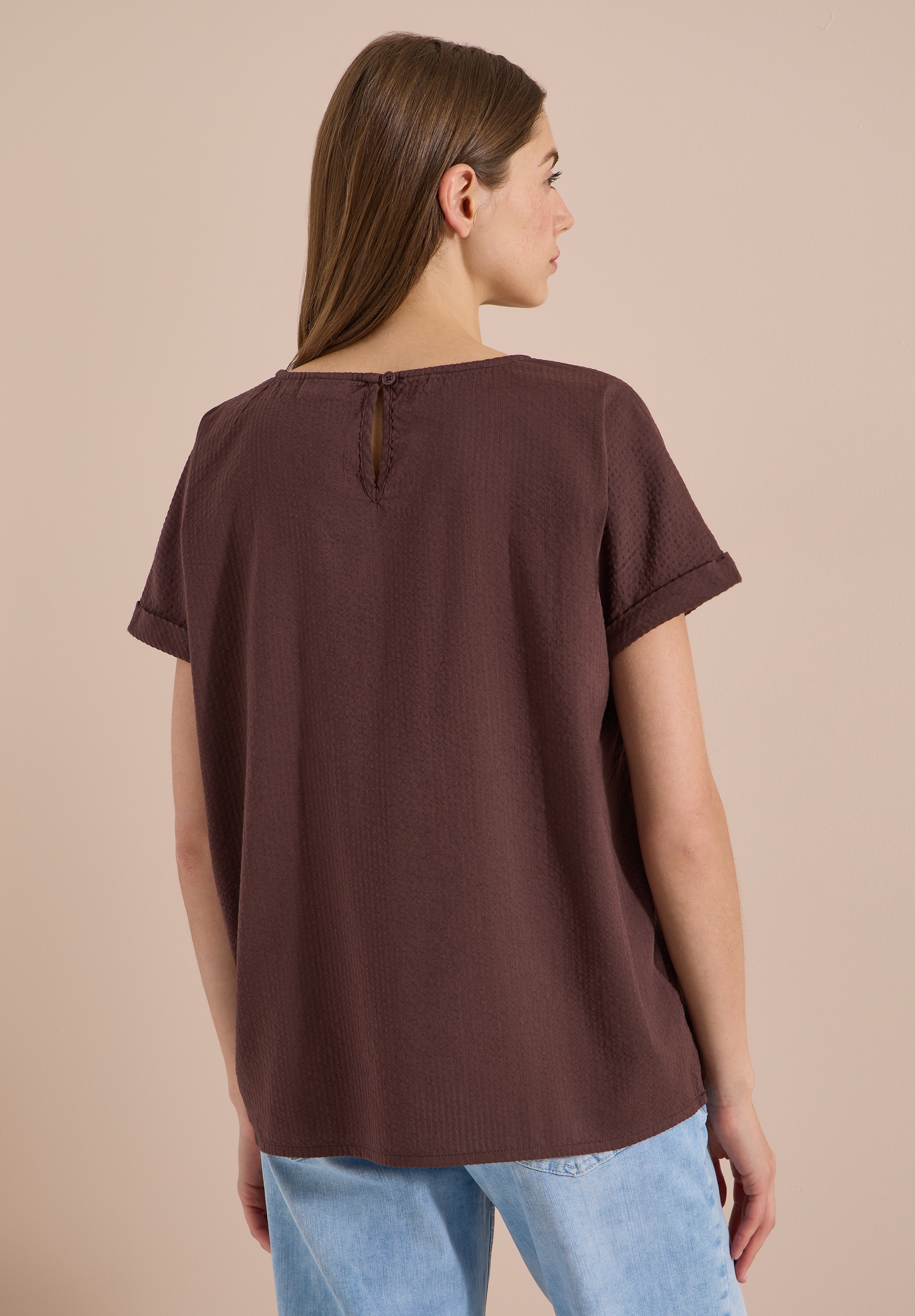 Cecil Shirtbluse mit Knotendetail am Saum