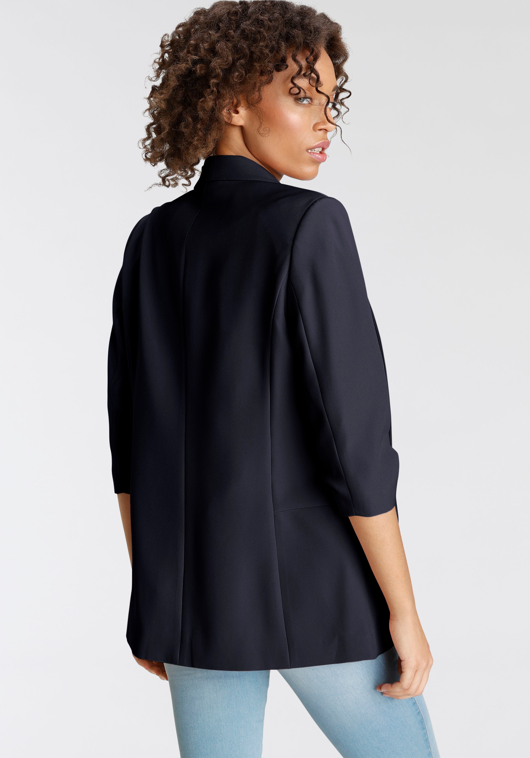 ONLY Kurzblazer "ONLELLA – Femininer Blazer mit 3/4-Ärmeln und Raffung", re günstig online kaufen