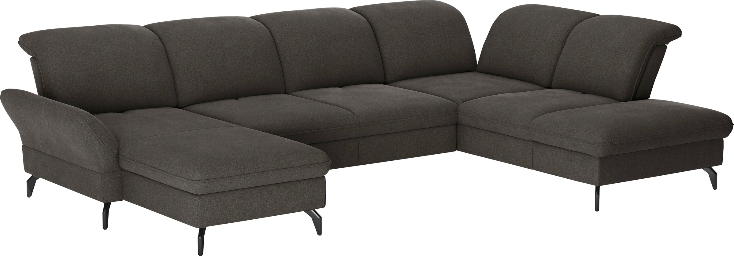 sit&more Wohnlandschaft »Leandro U-Form« Wahlweise mit Bett- , Kopfteil - und Armlehnfunktion, sowie Bettkasten