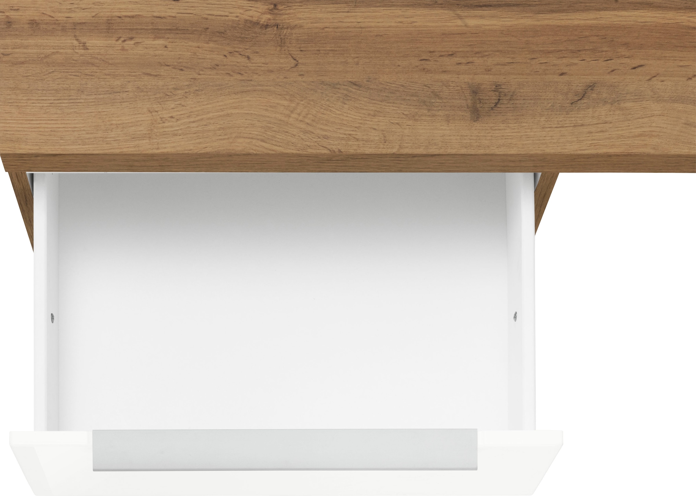 KOCHSTATION Küchenzeile »KS-Brindisi«, Breite 280 cm, wahlweise mit E-Geräten, mit MDF-Fronten und Regal
