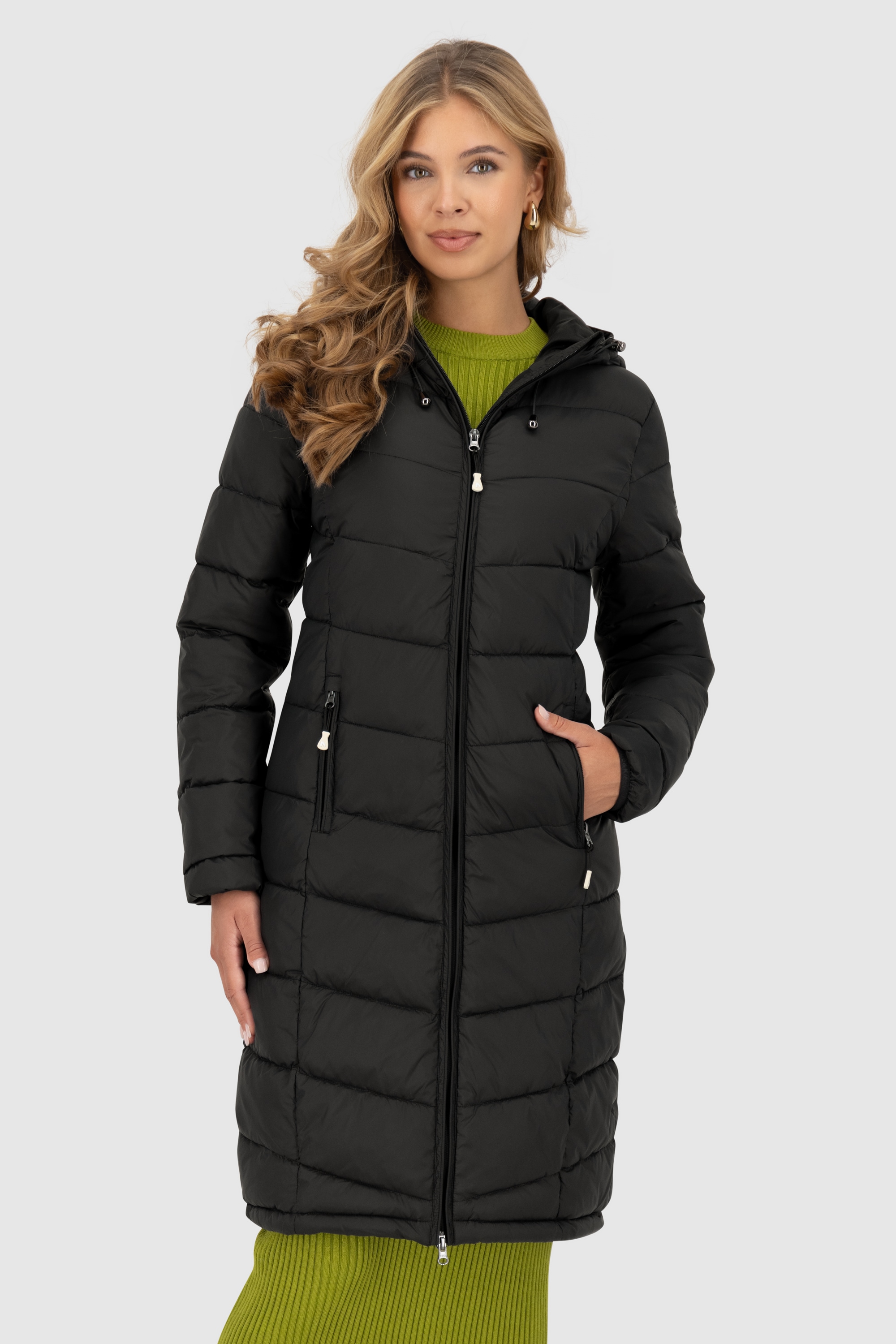 Alife & Kickin Steppjacke »Damen FrancesAK A«, mit Kapuze, Ultraleichter Damen Steppmantel Kapuze mit regulierbarem Gummiband