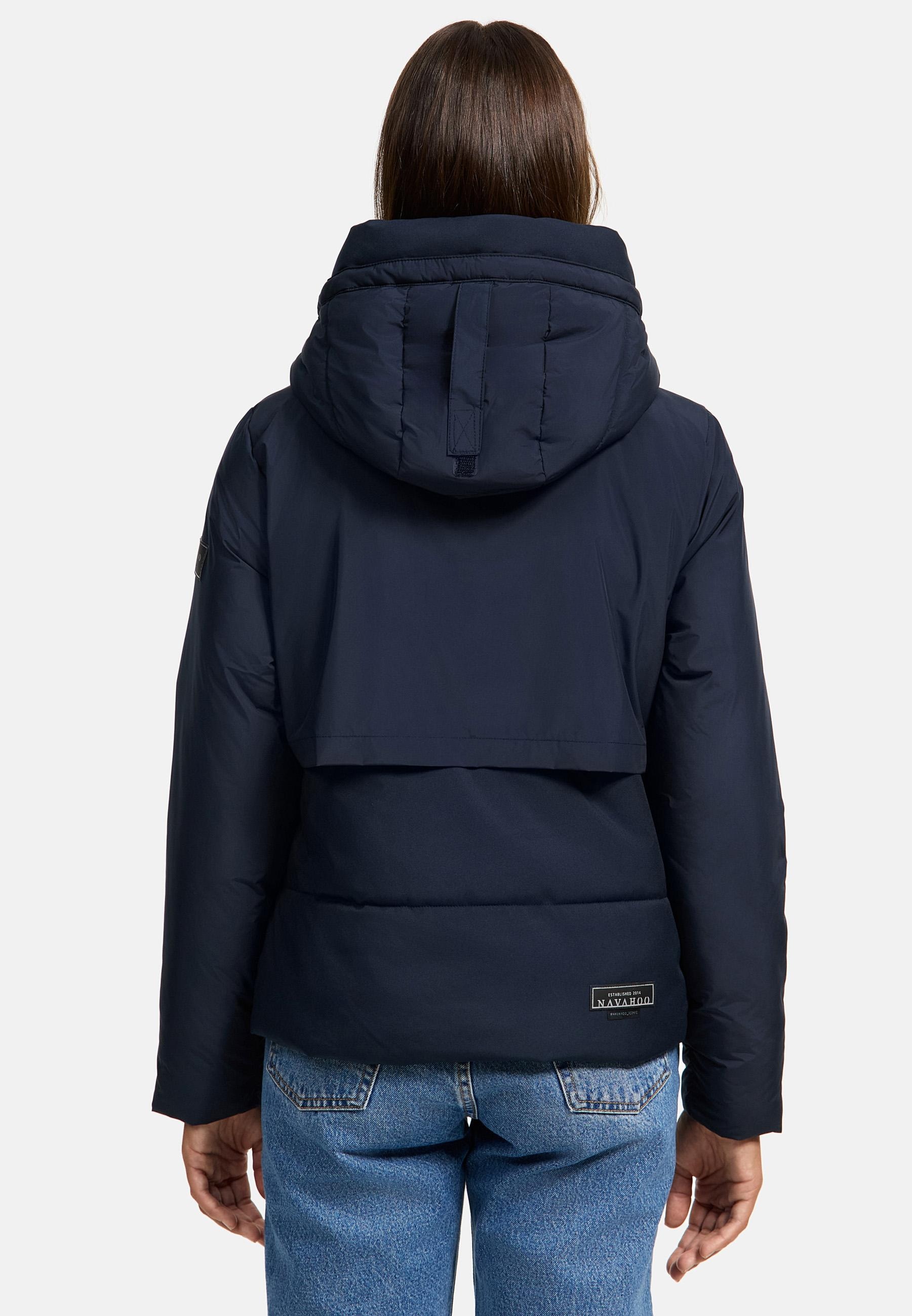 Navahoo Steppjacke »Liebesküken XIV«, mit Kapuze, modische Damen Winterjacke mit Fleece-Innenfutter