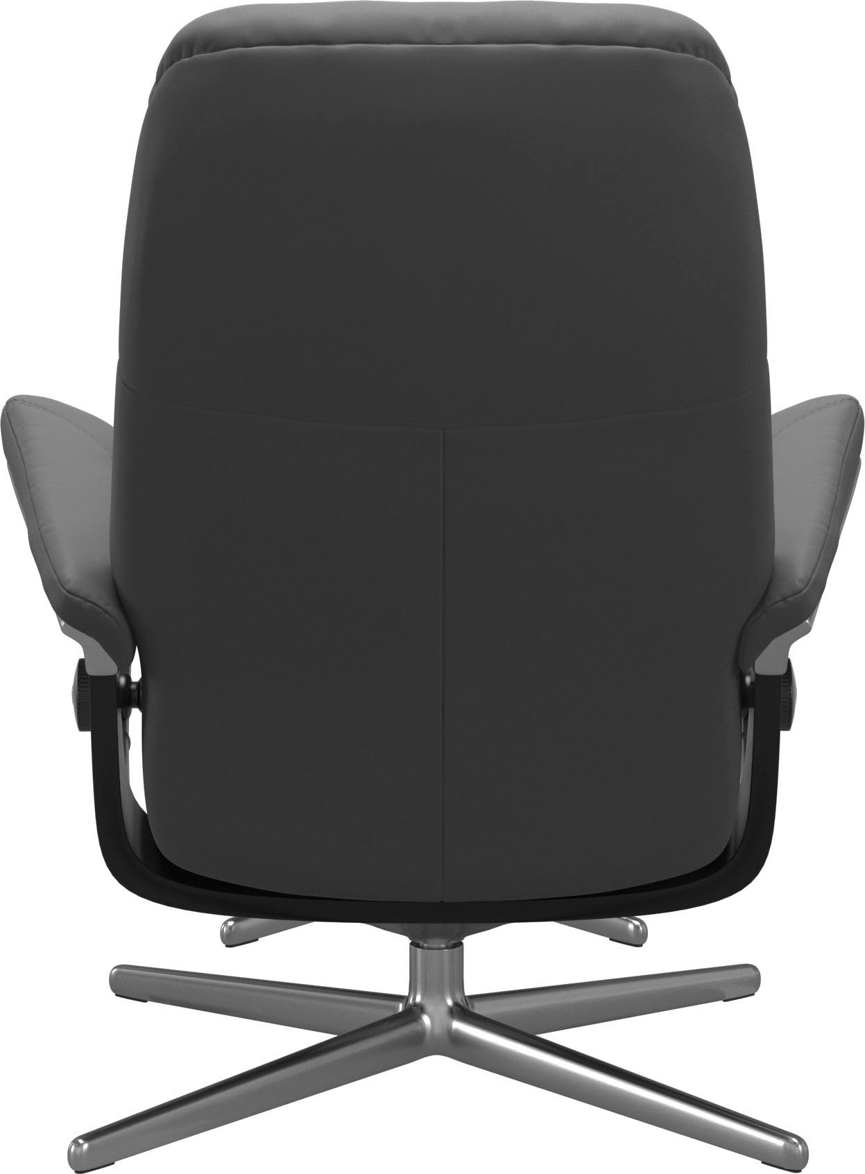 Stressless® Relaxsessel »Consul«, (Set, Relaxsessel mit Hocker), mit Hocker, mit Cross Base, Größe S, M & L, Holzakzent Schwarz