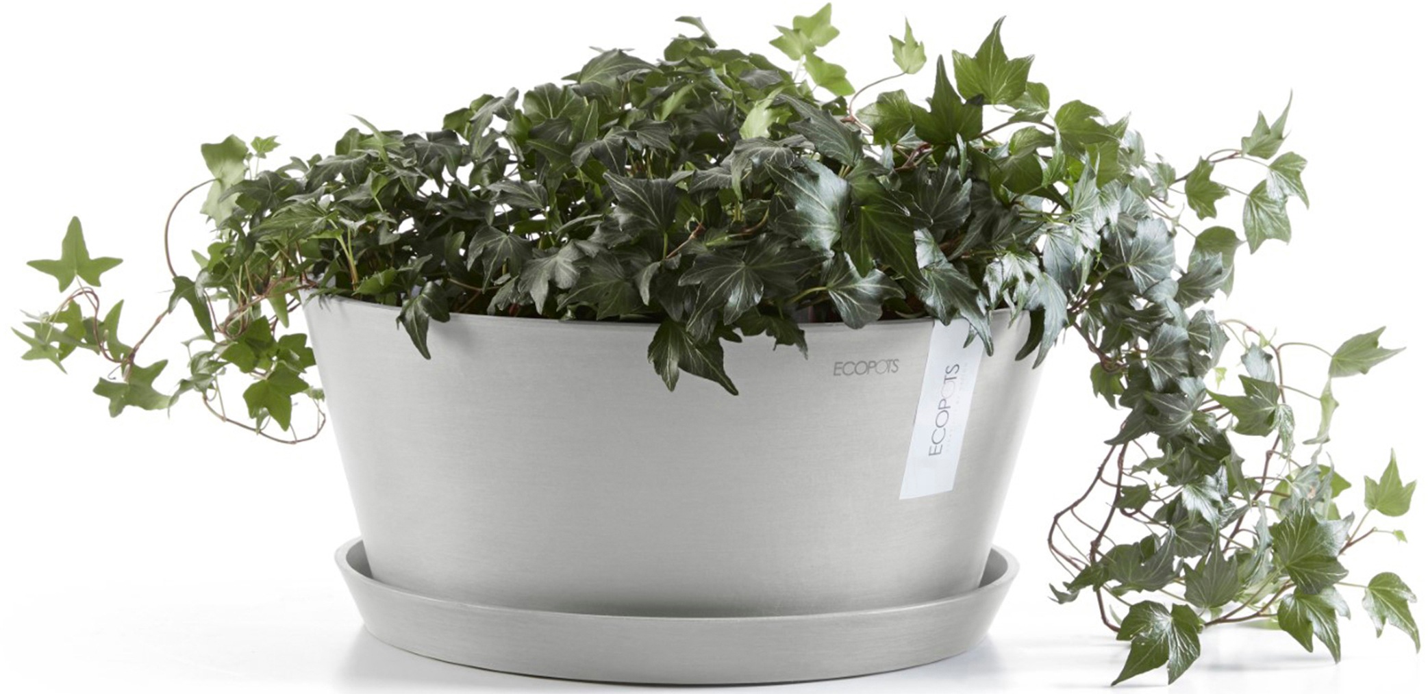 ECOPOTS Blumentopf »Frankfurt 50 Weißgrau«, für innen und außen: frostsicher, bruchsicher und lichtbeständig
