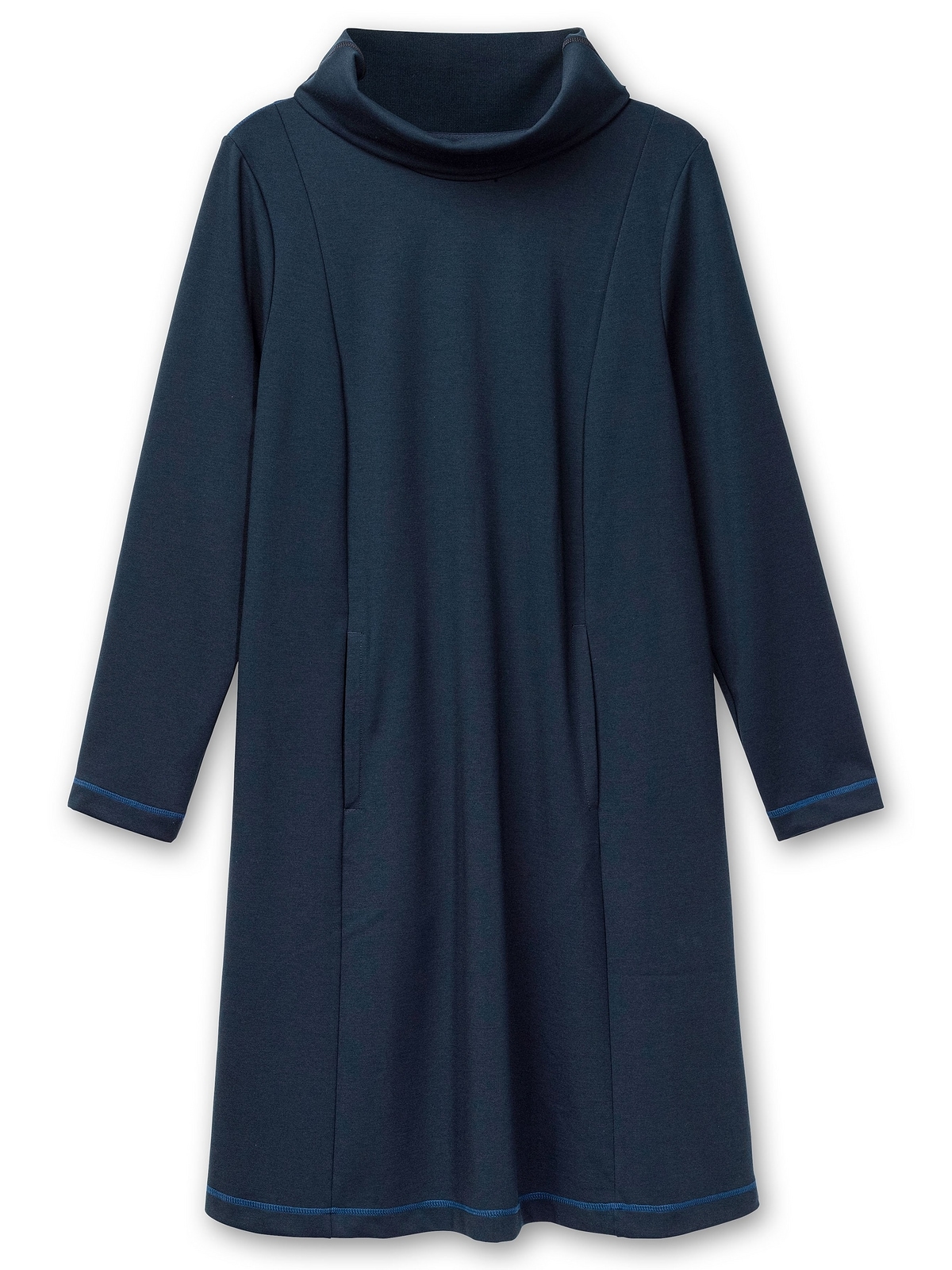 Sheego Jerseykleid »Große Größen«, in A-Linie, mit Rollkragen und Taschen