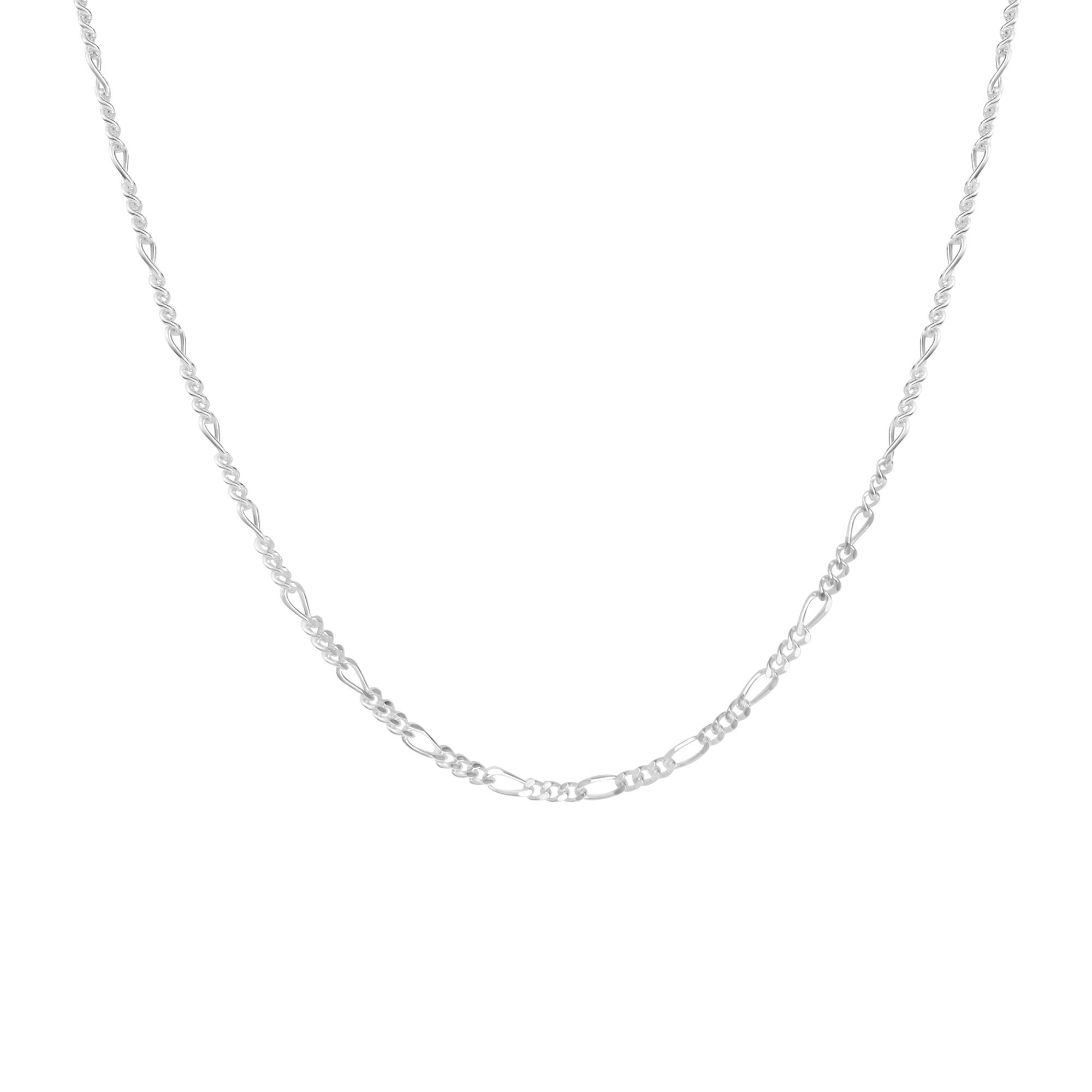 Vivance Collierkettchen »925/- Sterling Silber weiß Figarokette 3:1 50 cm«