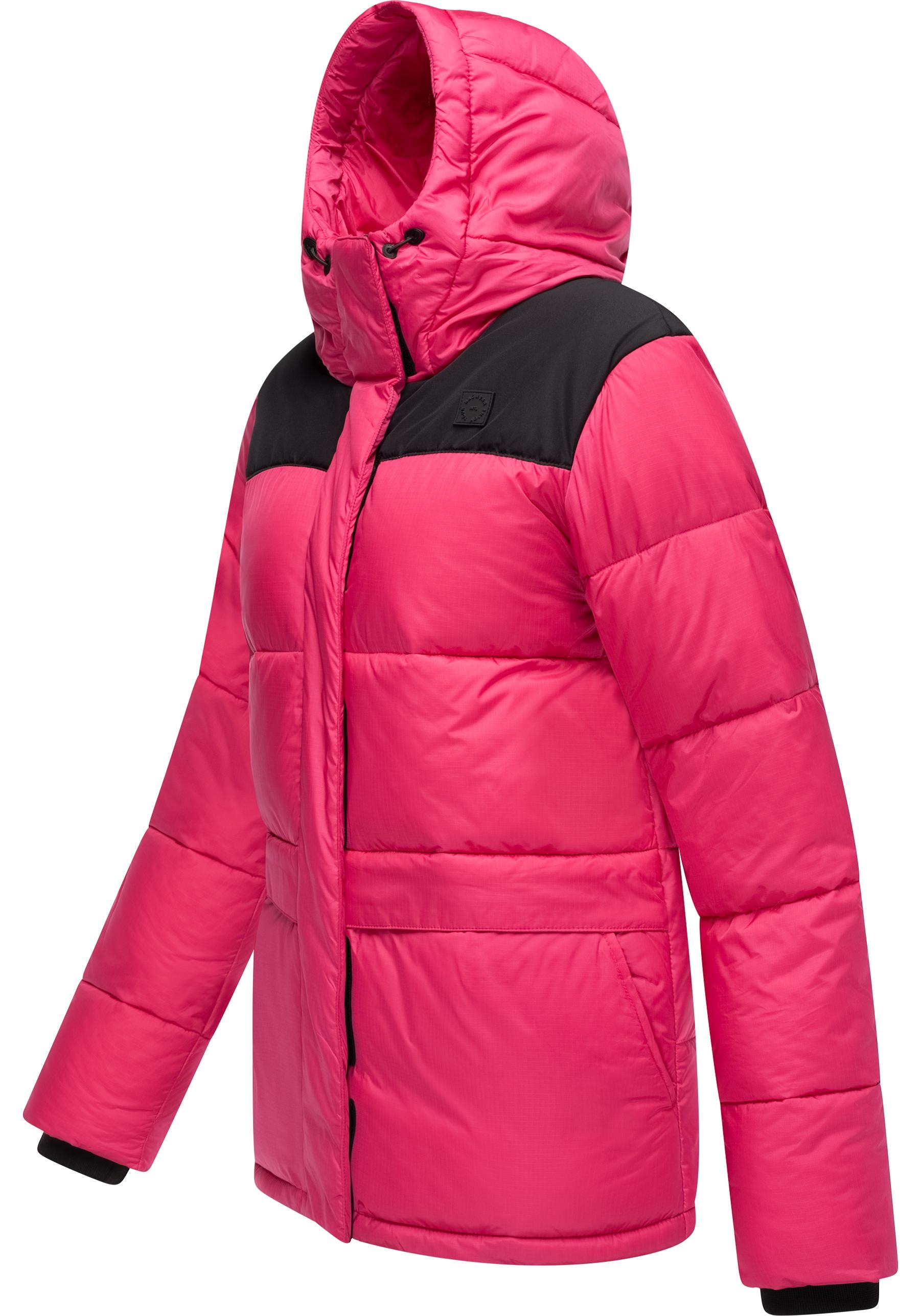 Ragwear Anorak »Wikesh«, mit Kapuze, stylische Winter Steppjacke mit Colourblocking