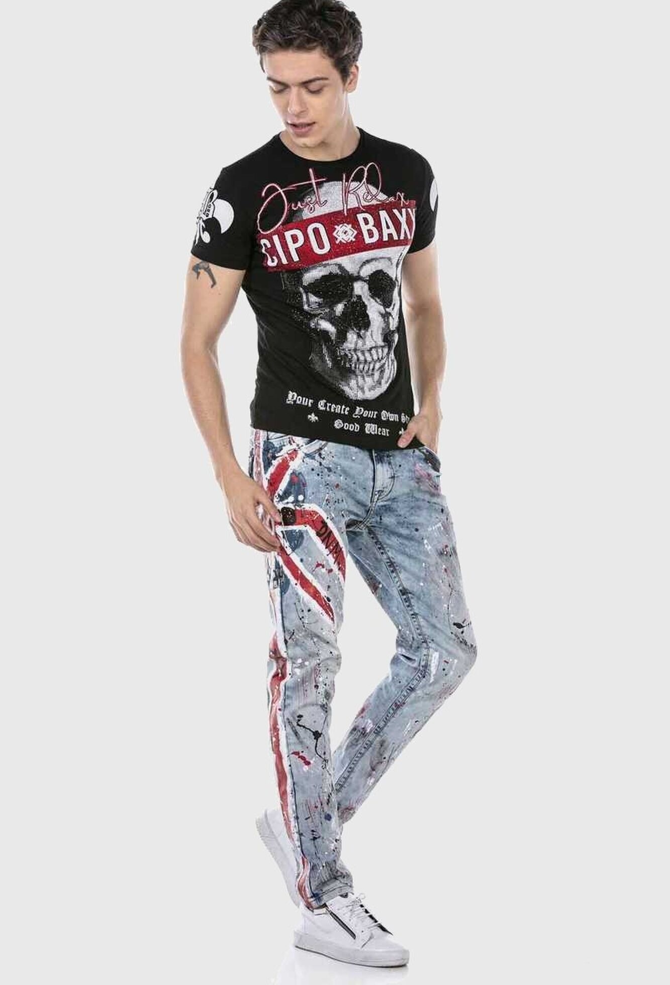 Cipo & Baxx 5-Pocket-Jeans »Cipo & Baxx Jeans« mit coolem Print